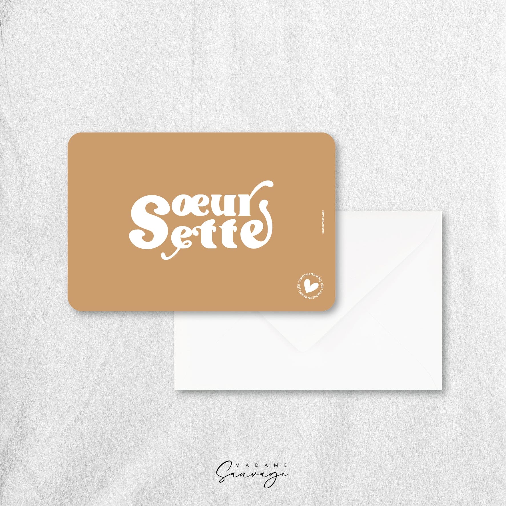 Carte "Soeurette" - Collection Amour En Barre