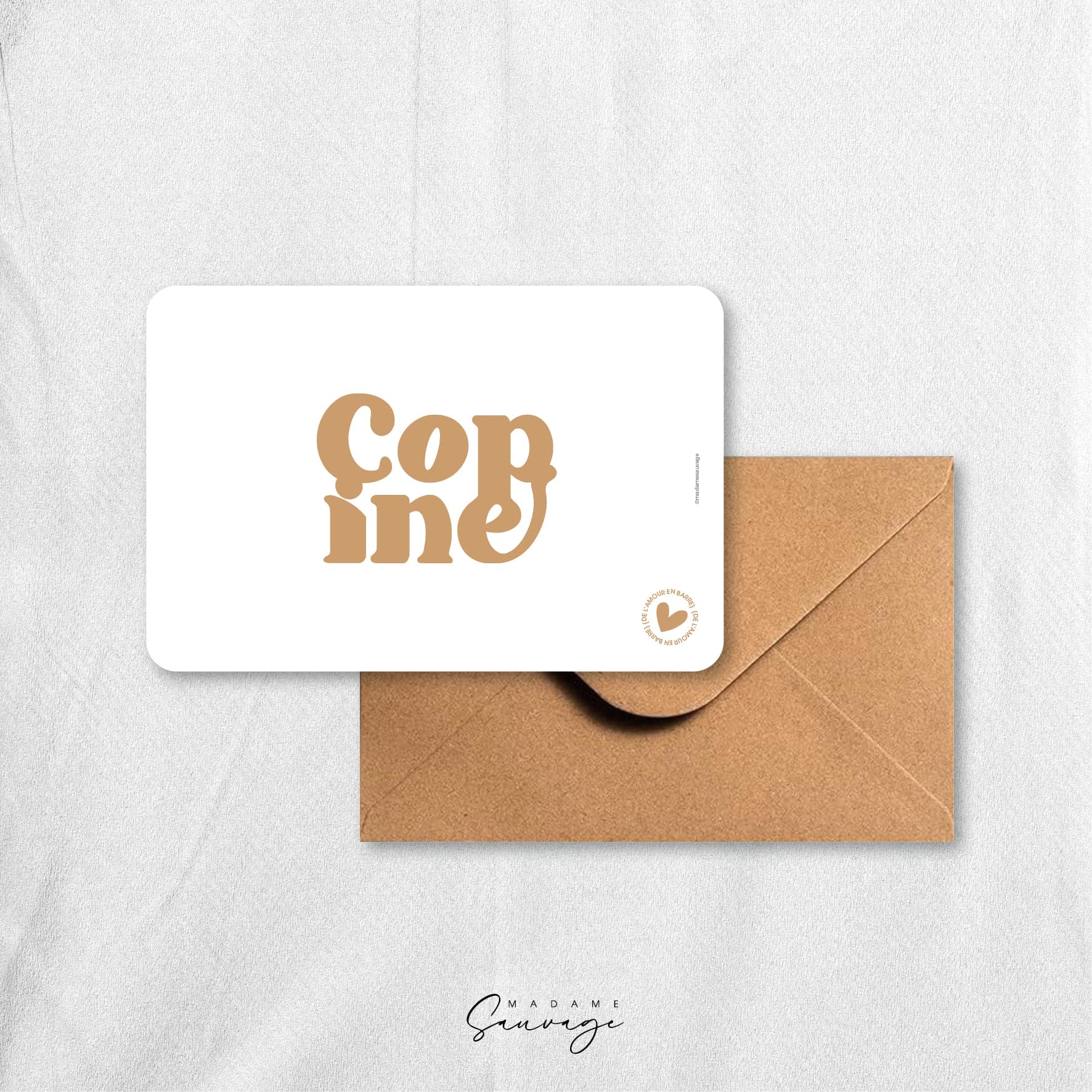 Carte "Copine" - Collection Amour En Barre