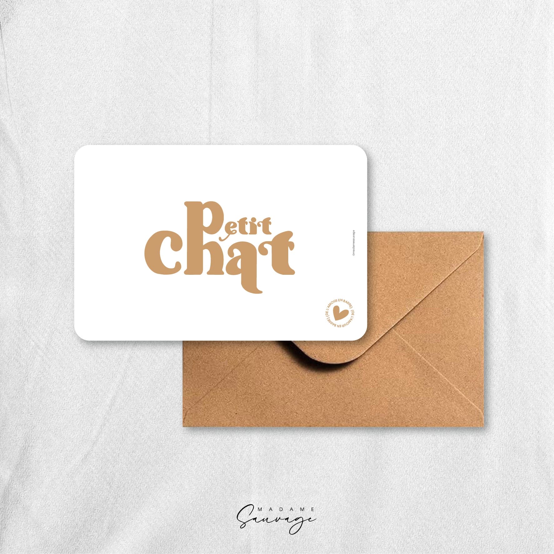 Carte "Petit Chat" - Collection Amour En Barre