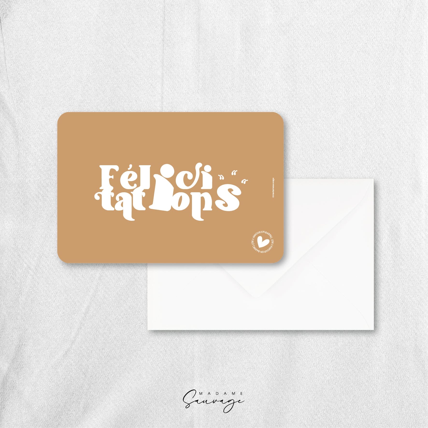 Carte "Félicitations" - Collection Amour En Barre