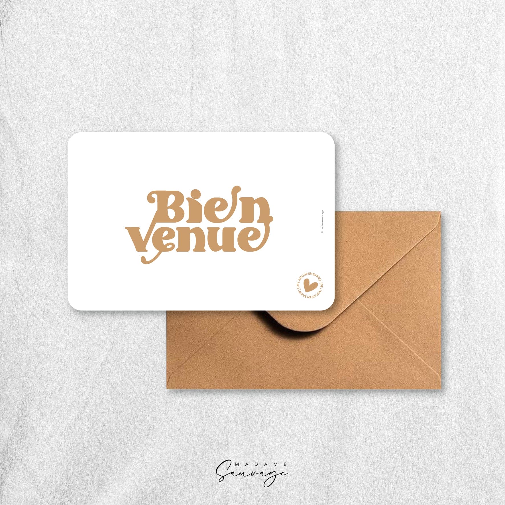 Carte "Bienvenue" - Collection Amour En Barre