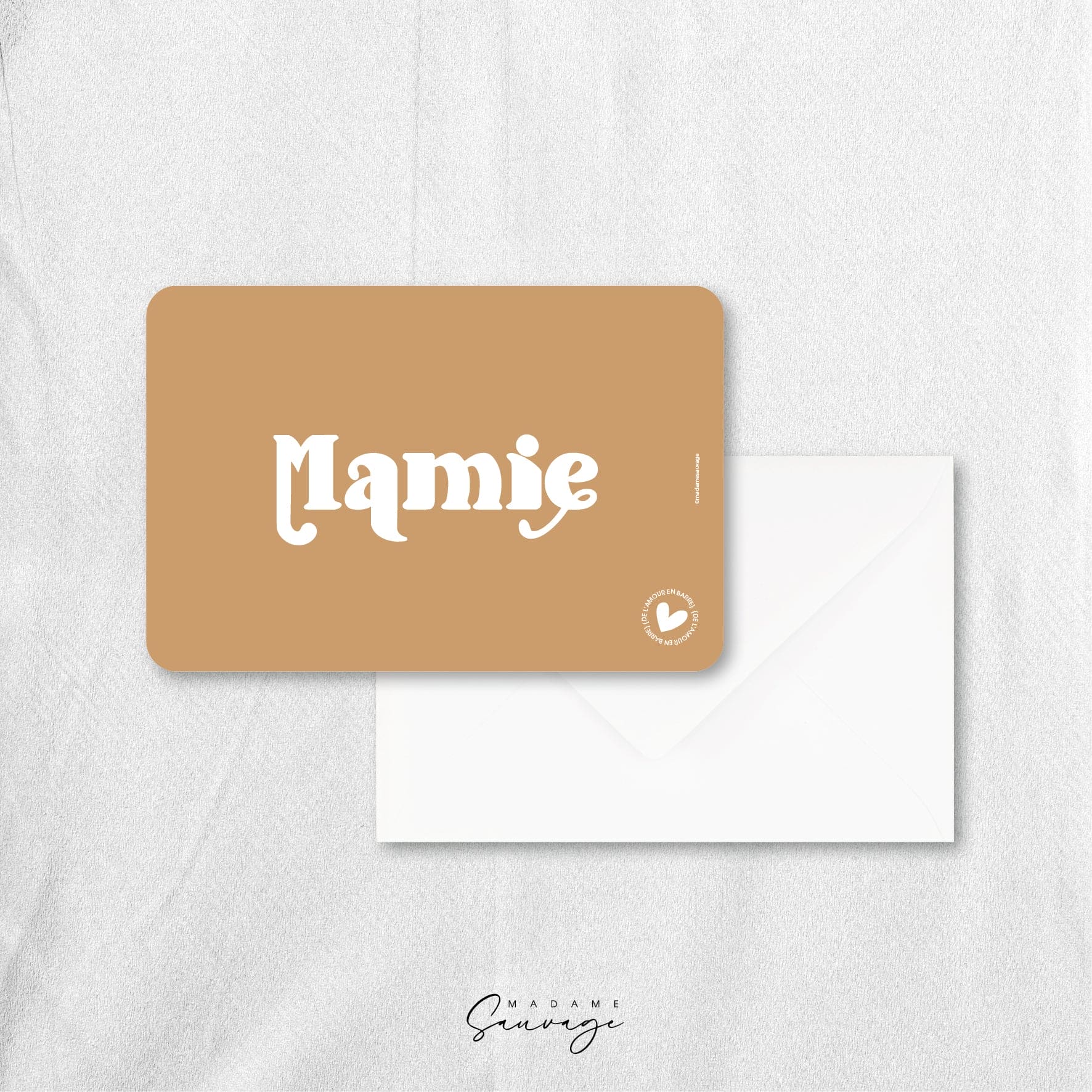 Carte "Mamie" - Collection Amour En Barre