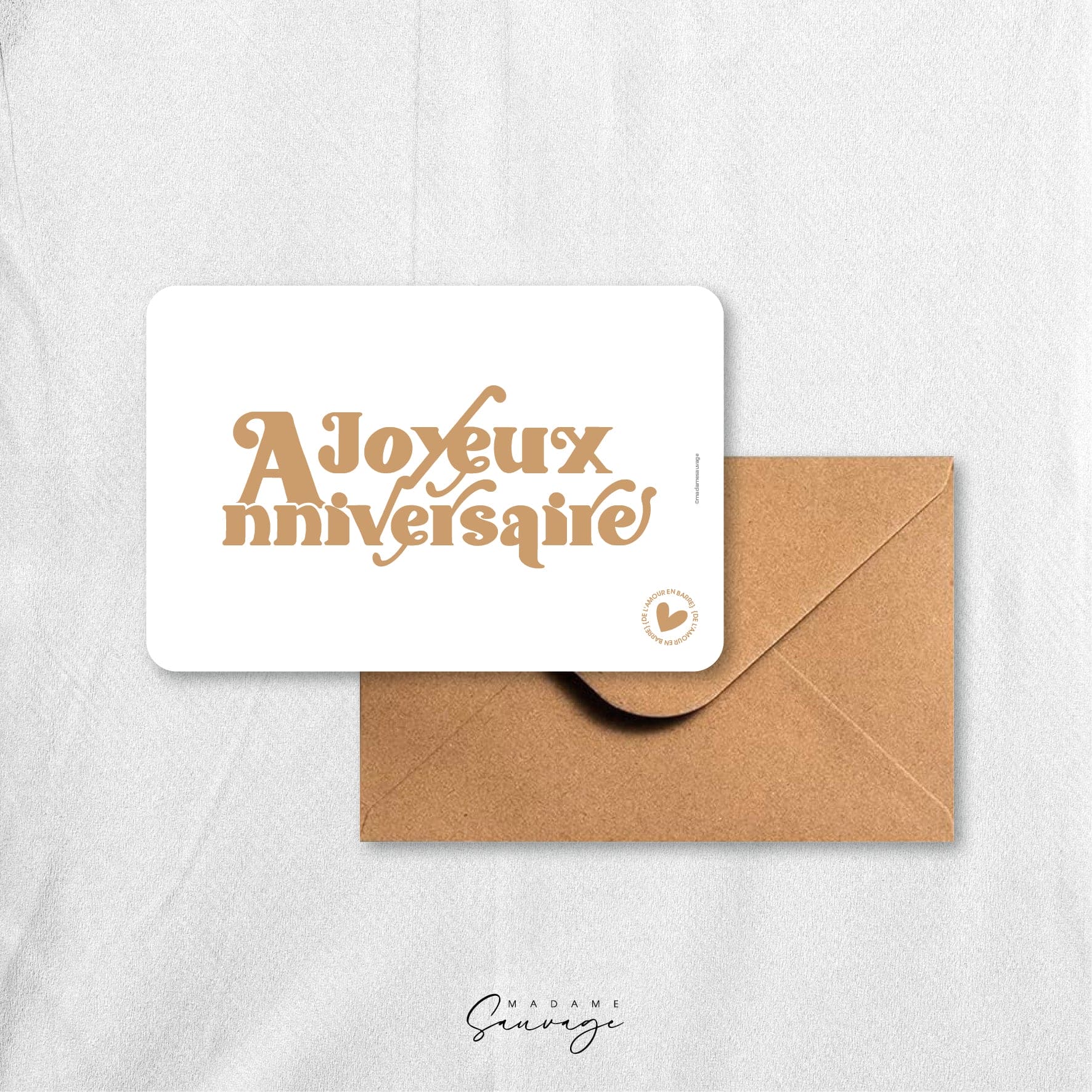 Carte "Joyeux Anniversaire" - Collection Amour En Barre