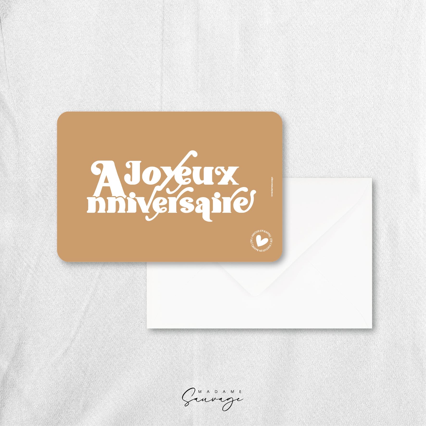 Carte "Joyeux Anniversaire" - Collection Amour En Barre