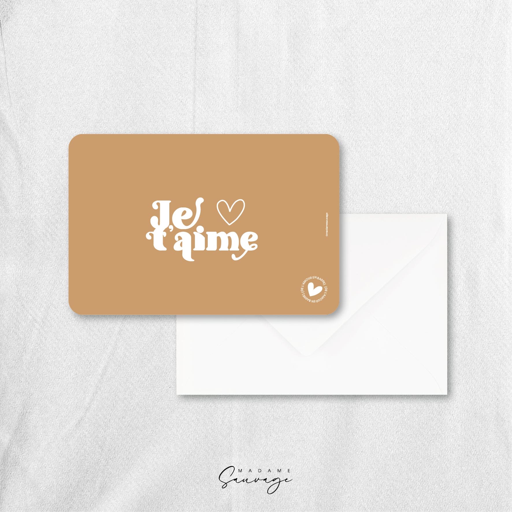 Carte "Je t'aime" - Collection Amour En Barre