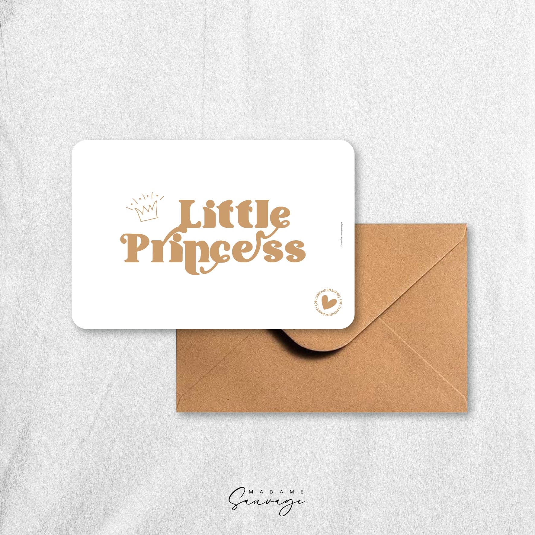 Carte "Little Princess" - Collection Amour En Barre