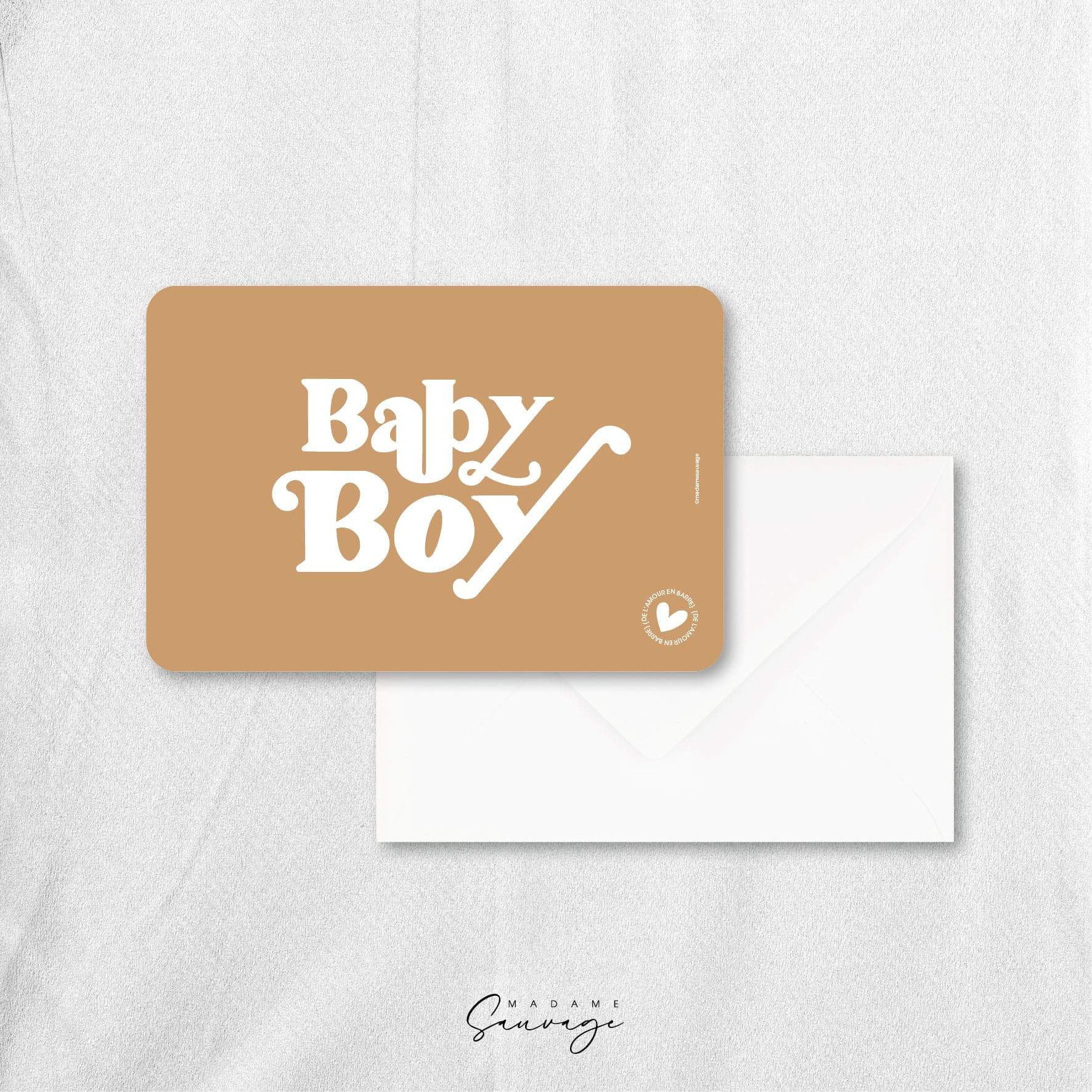 Carte "Baby boy" - Collection Amour En Barre