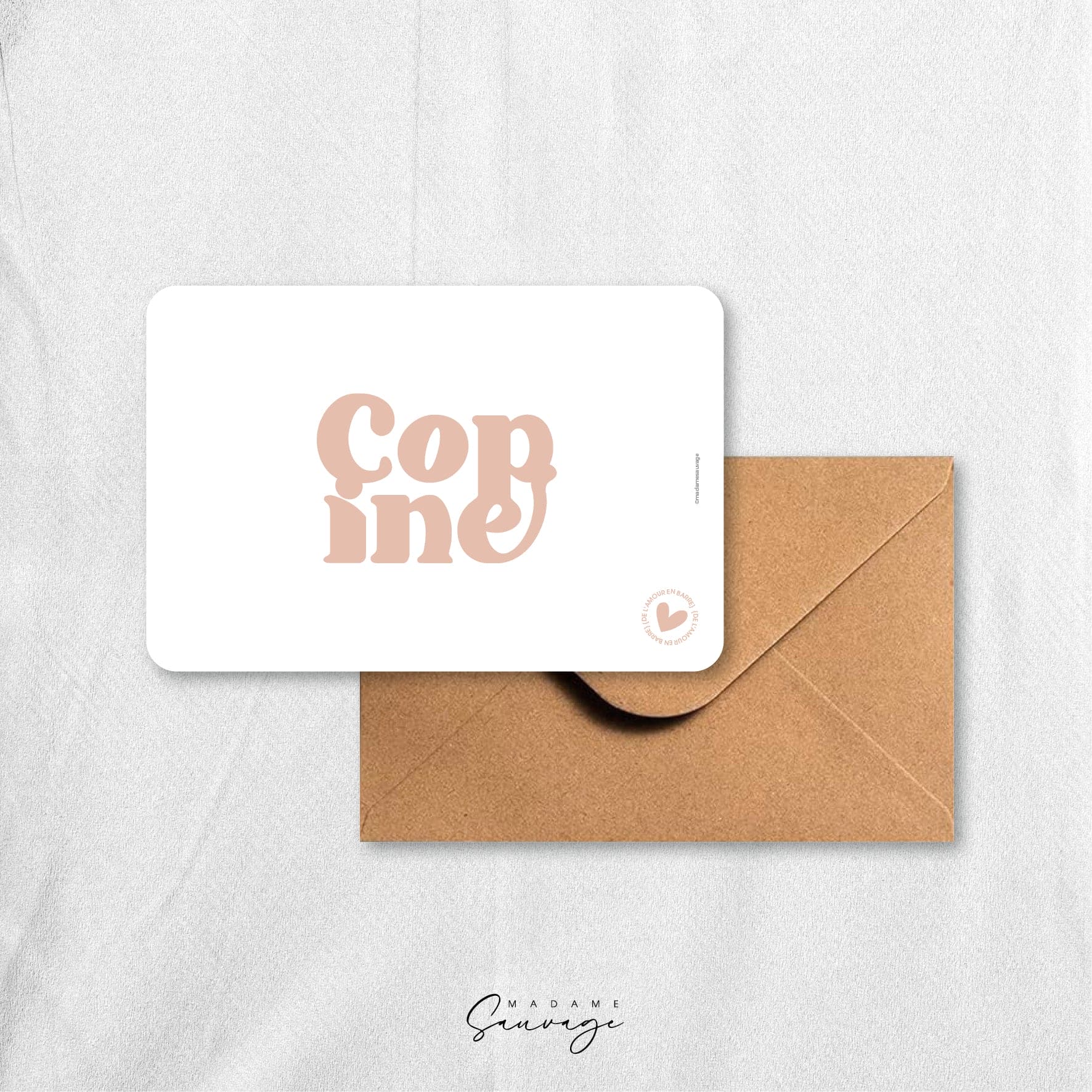 Carte "Copine" - Collection Amour En Barre