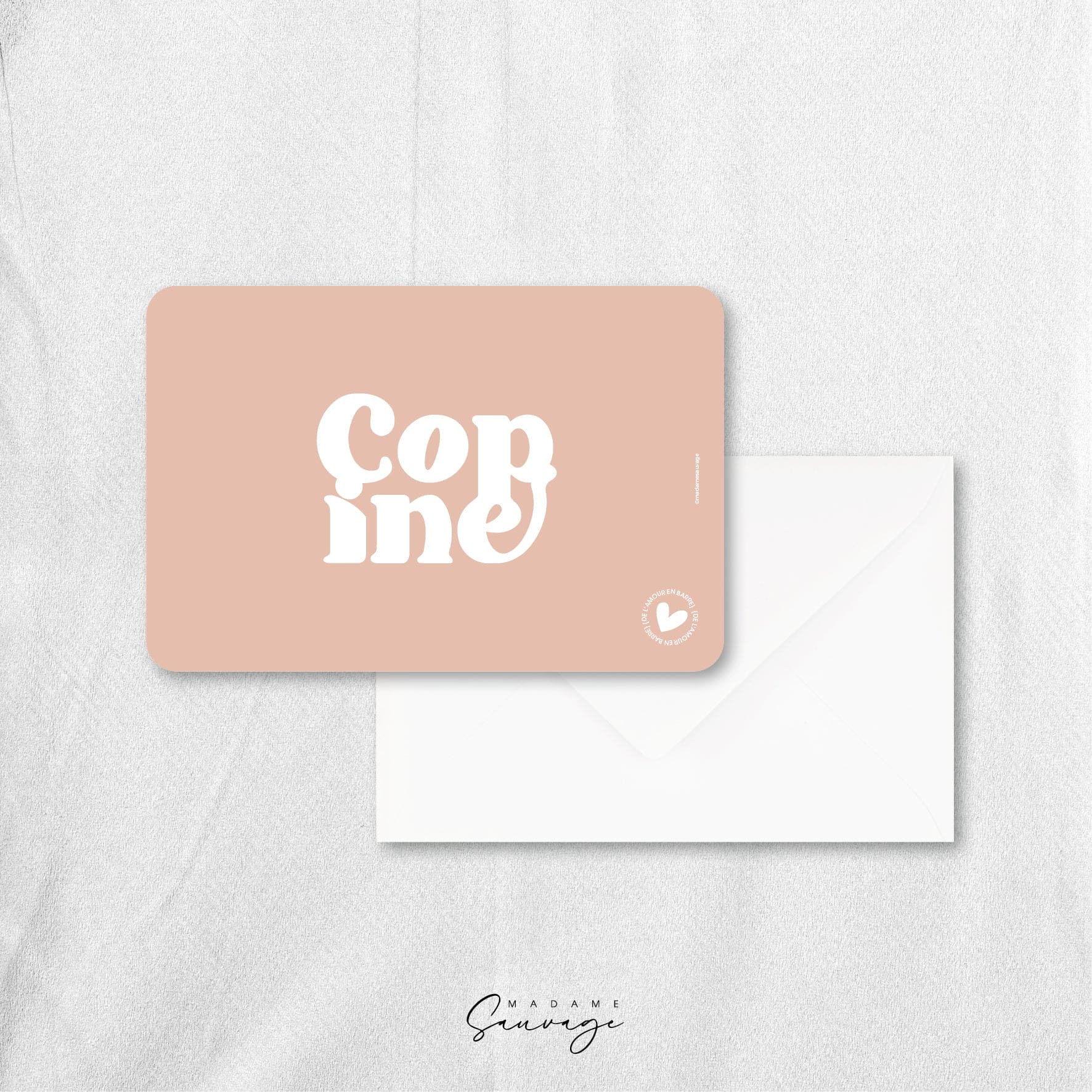 Carte "Copine" - Collection Amour En Barre
