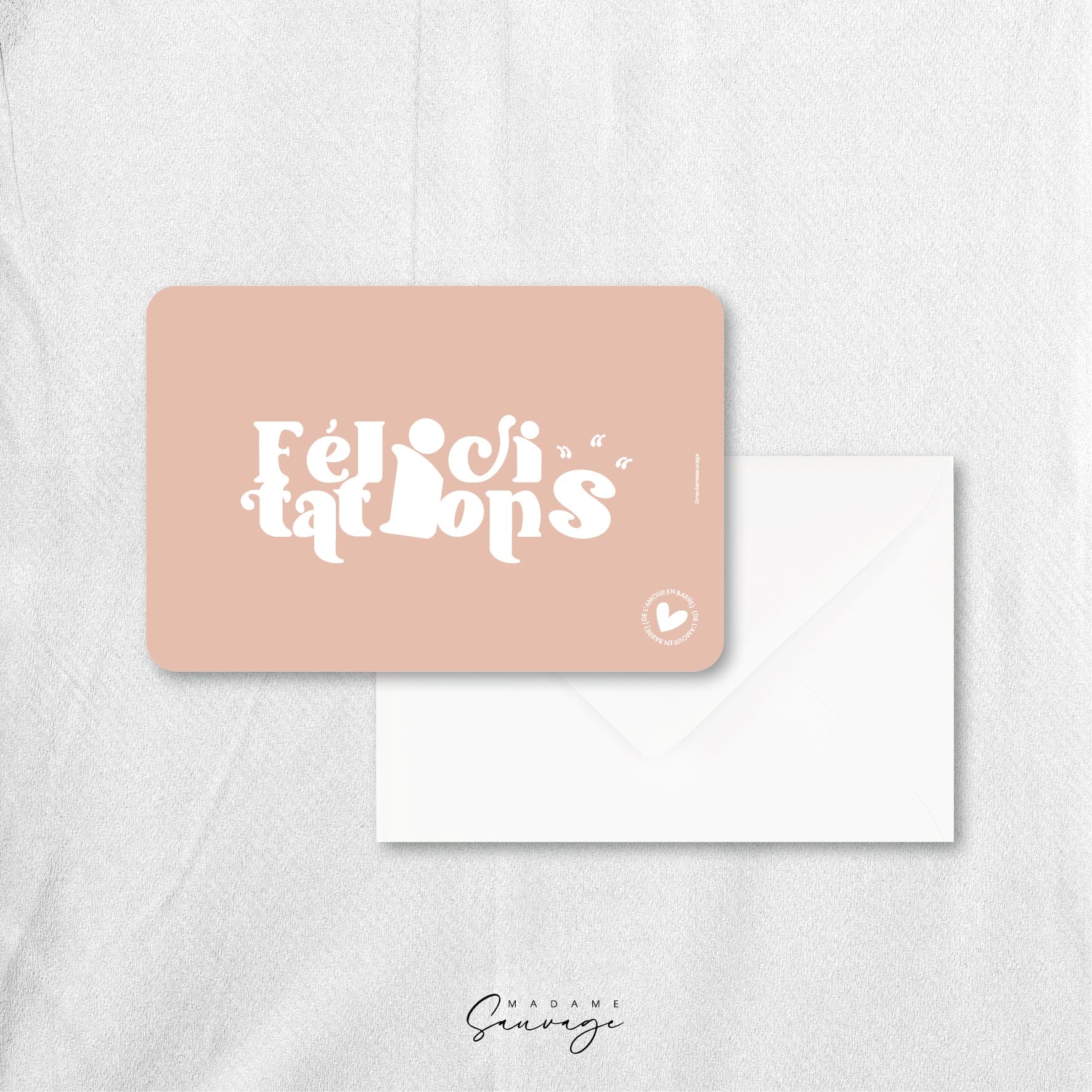 Carte "Félicitations" - Collection Amour En Barre