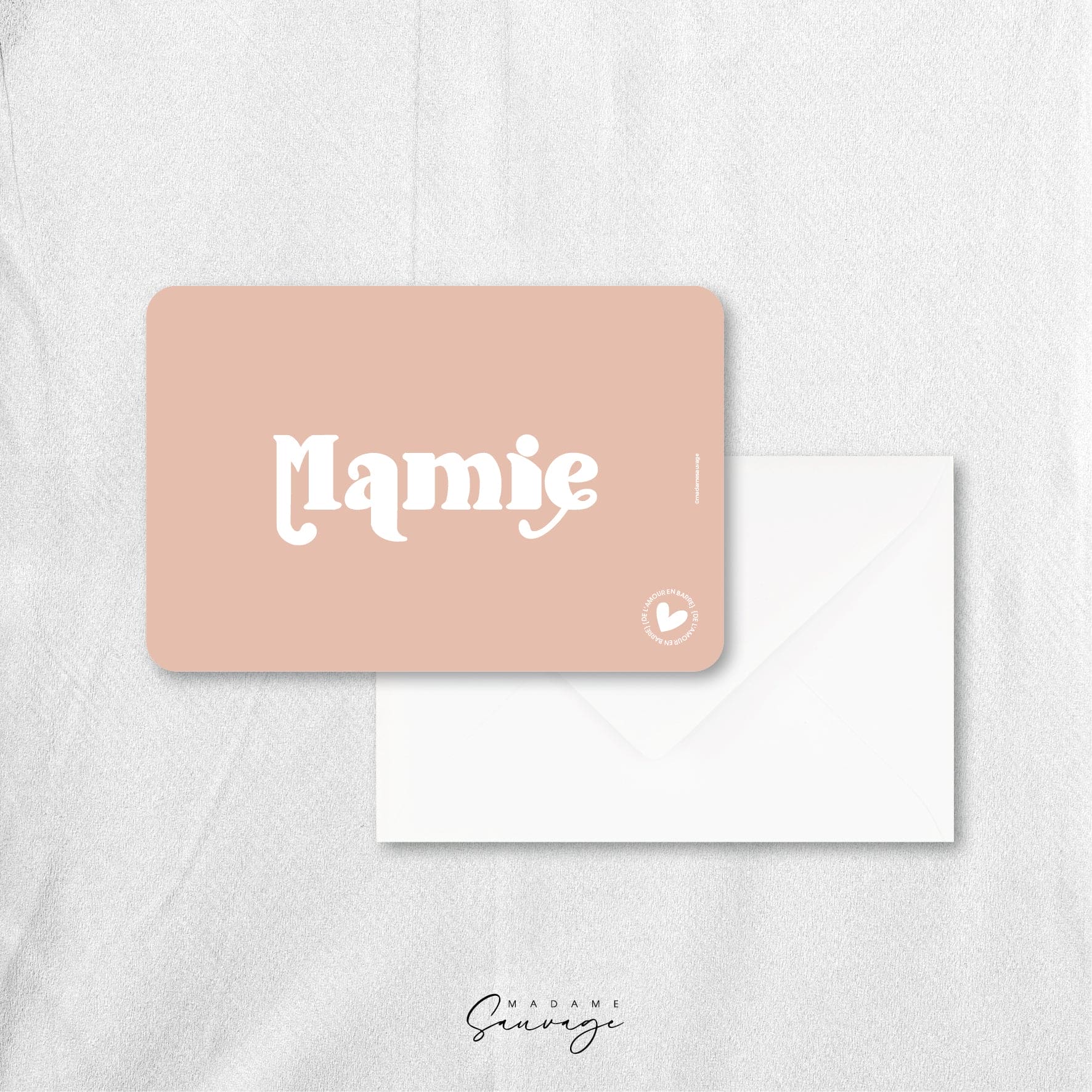 Carte "Mamie" - Collection Amour En Barre