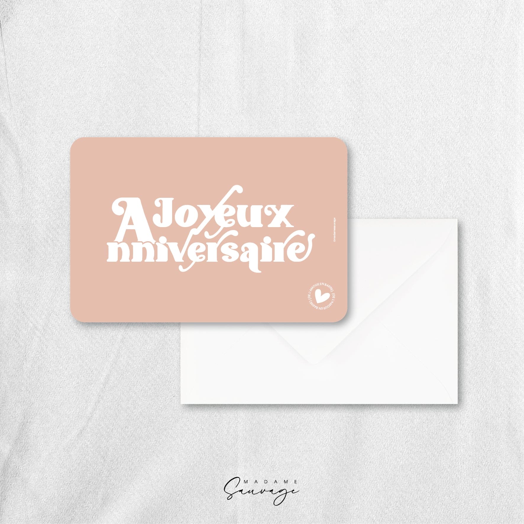Carte "Joyeux Anniversaire" - Collection Amour En Barre