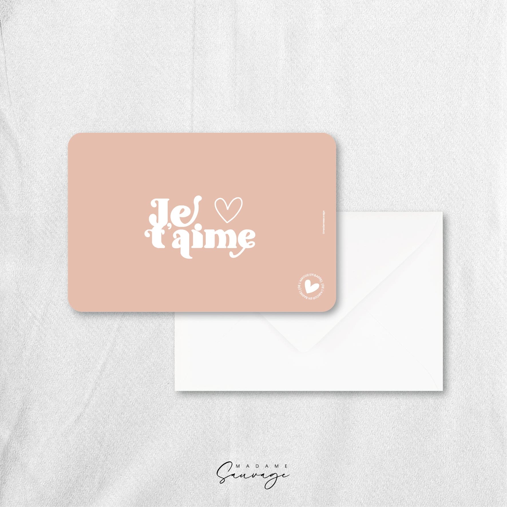 Carte "Je t'aime" - Collection Amour En Barre