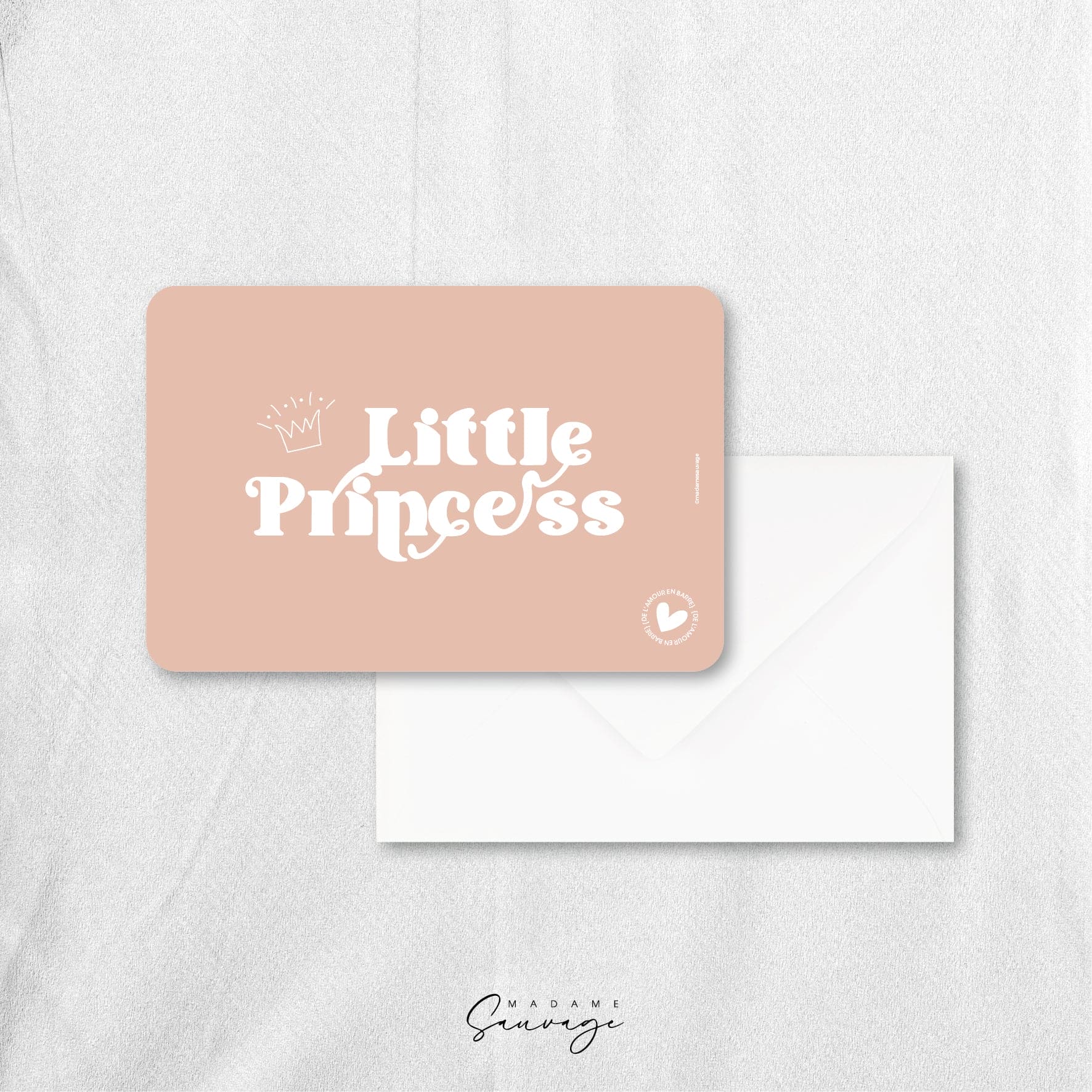 Carte "Little Princess" - Collection Amour En Barre