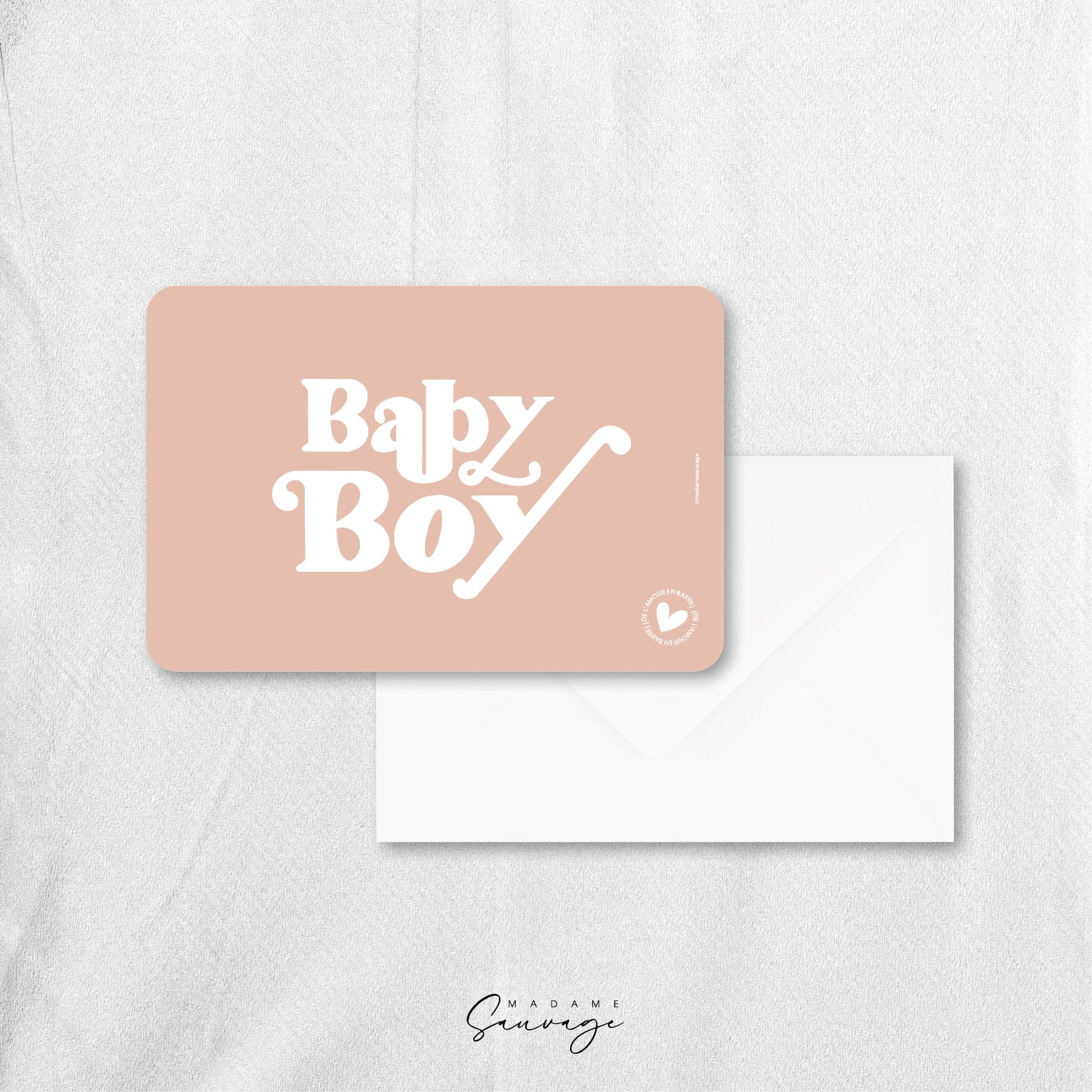Carte "Baby boy" - Collection Amour En Barre