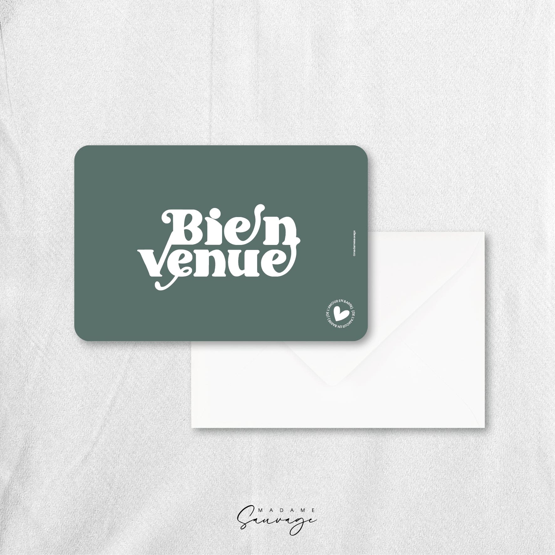 Carte "Bienvenue" - Collection Amour En Barre