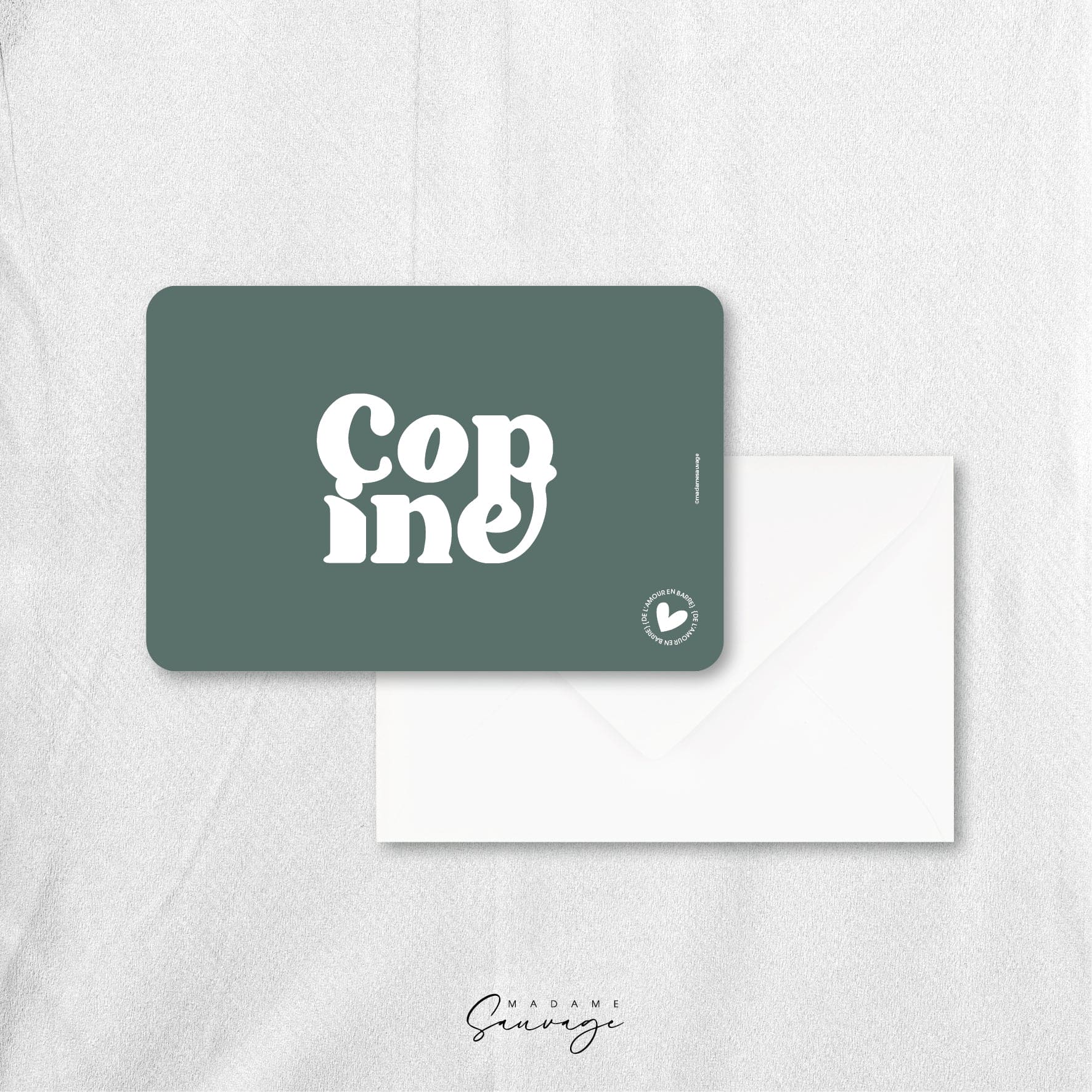 Carte "Copine" - Collection Amour En Barre