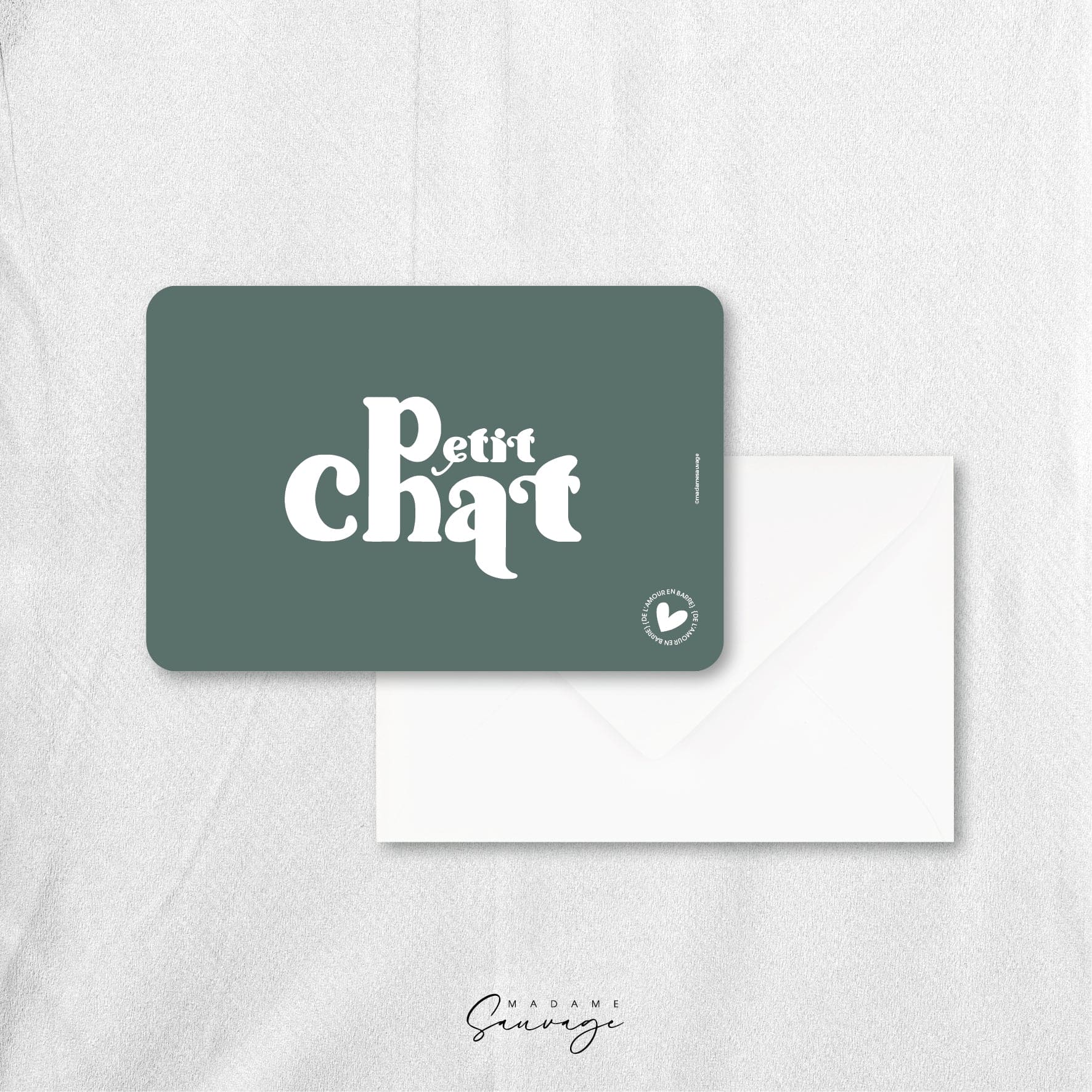 Carte "Petit Chat" - Collection Amour En Barre