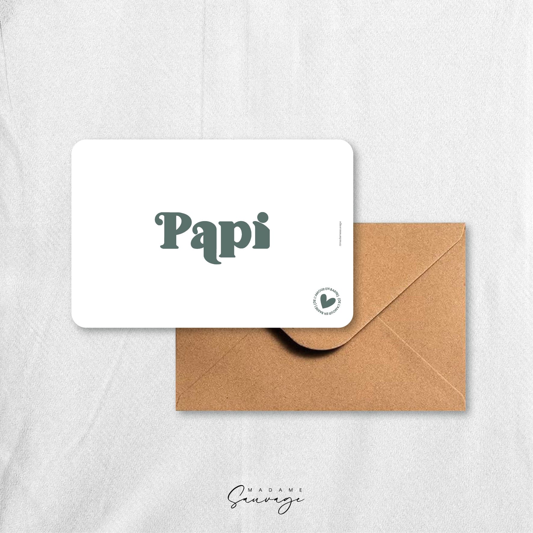 Carte "Papi" - Collection Amour En Barre