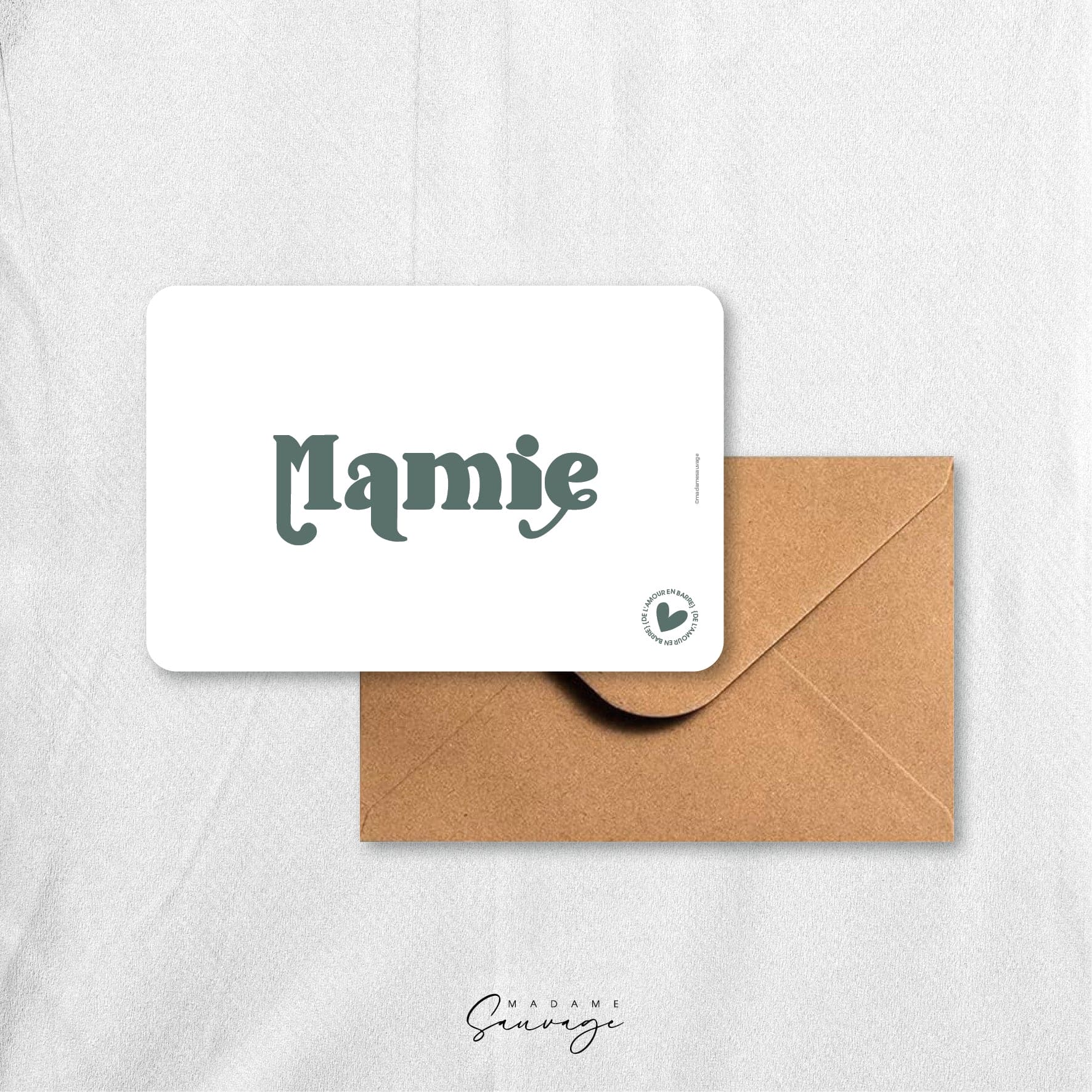 Carte "Mamie" - Collection Amour En Barre