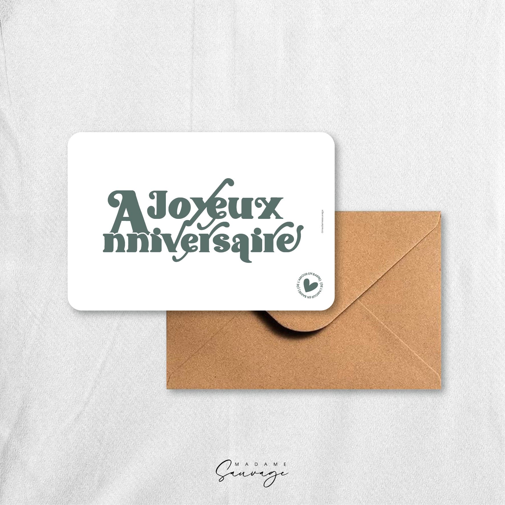 Carte "Joyeux Anniversaire" - Collection Amour En Barre