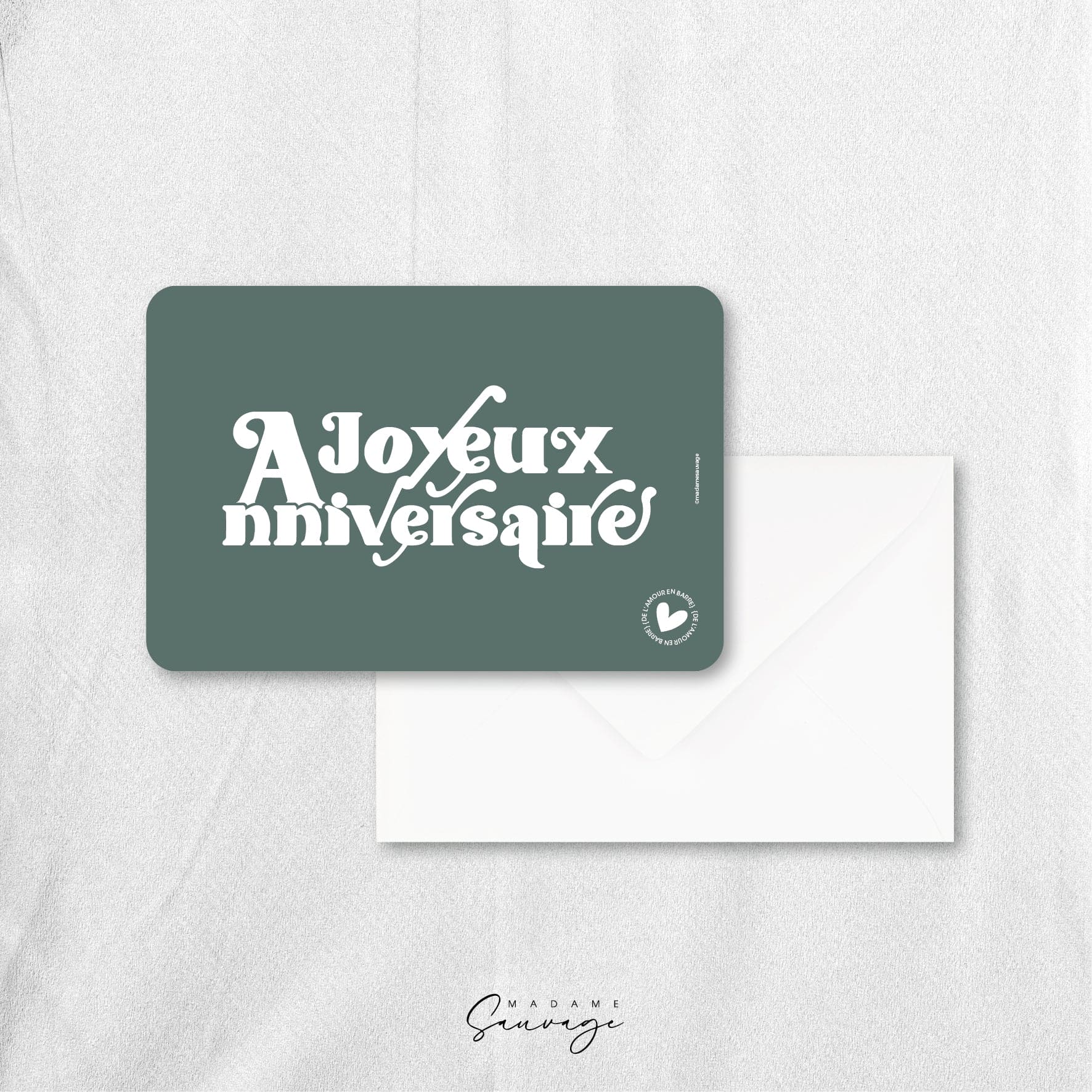 Carte "Joyeux Anniversaire" - Collection Amour En Barre