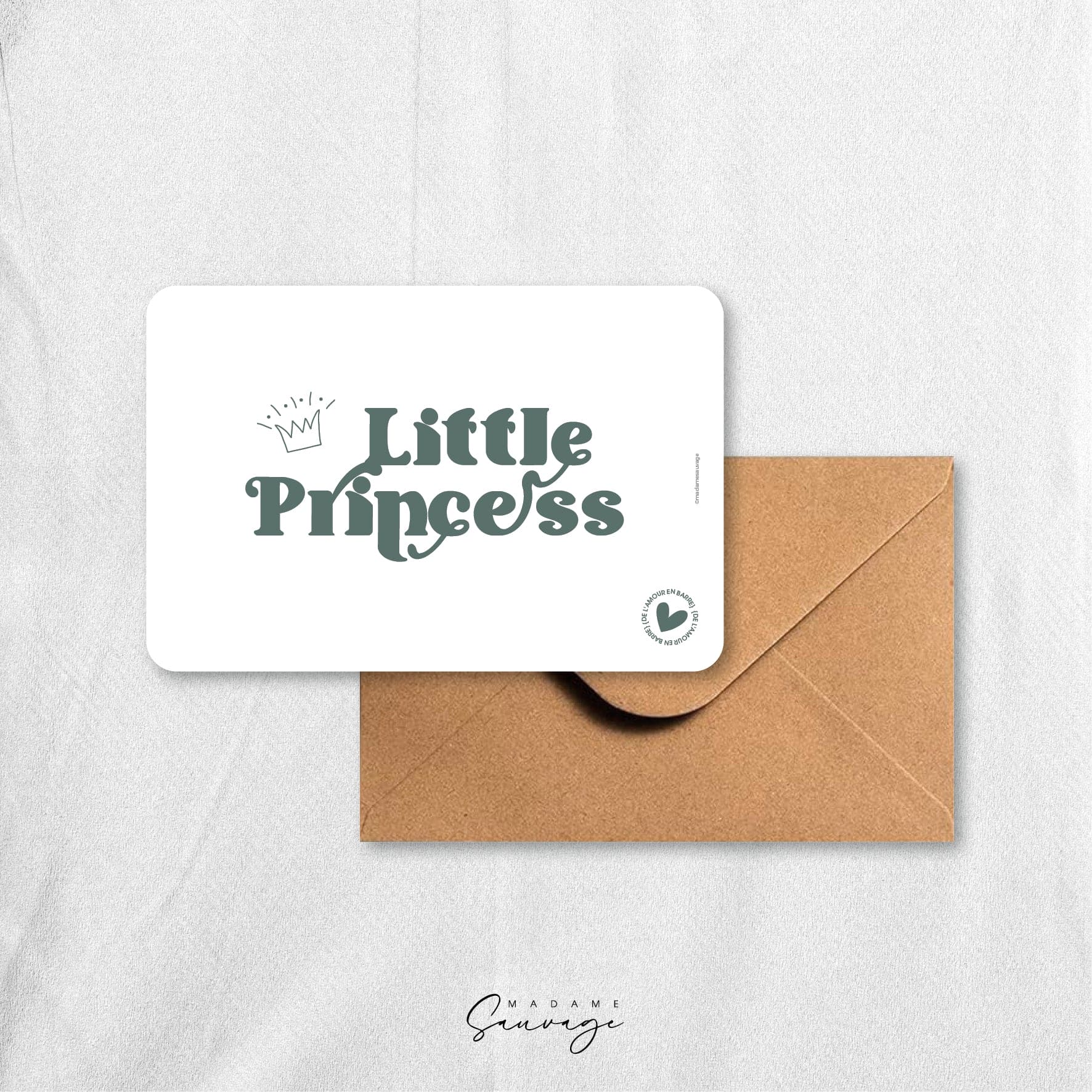 Carte "Little Princess" - Collection Amour En Barre