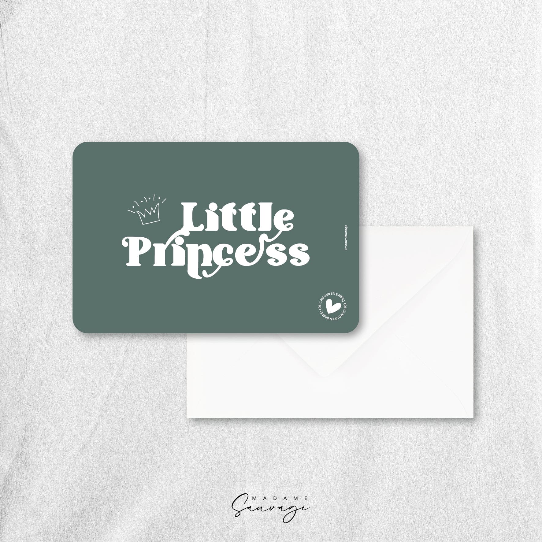 Carte "Little Princess" - Collection Amour En Barre