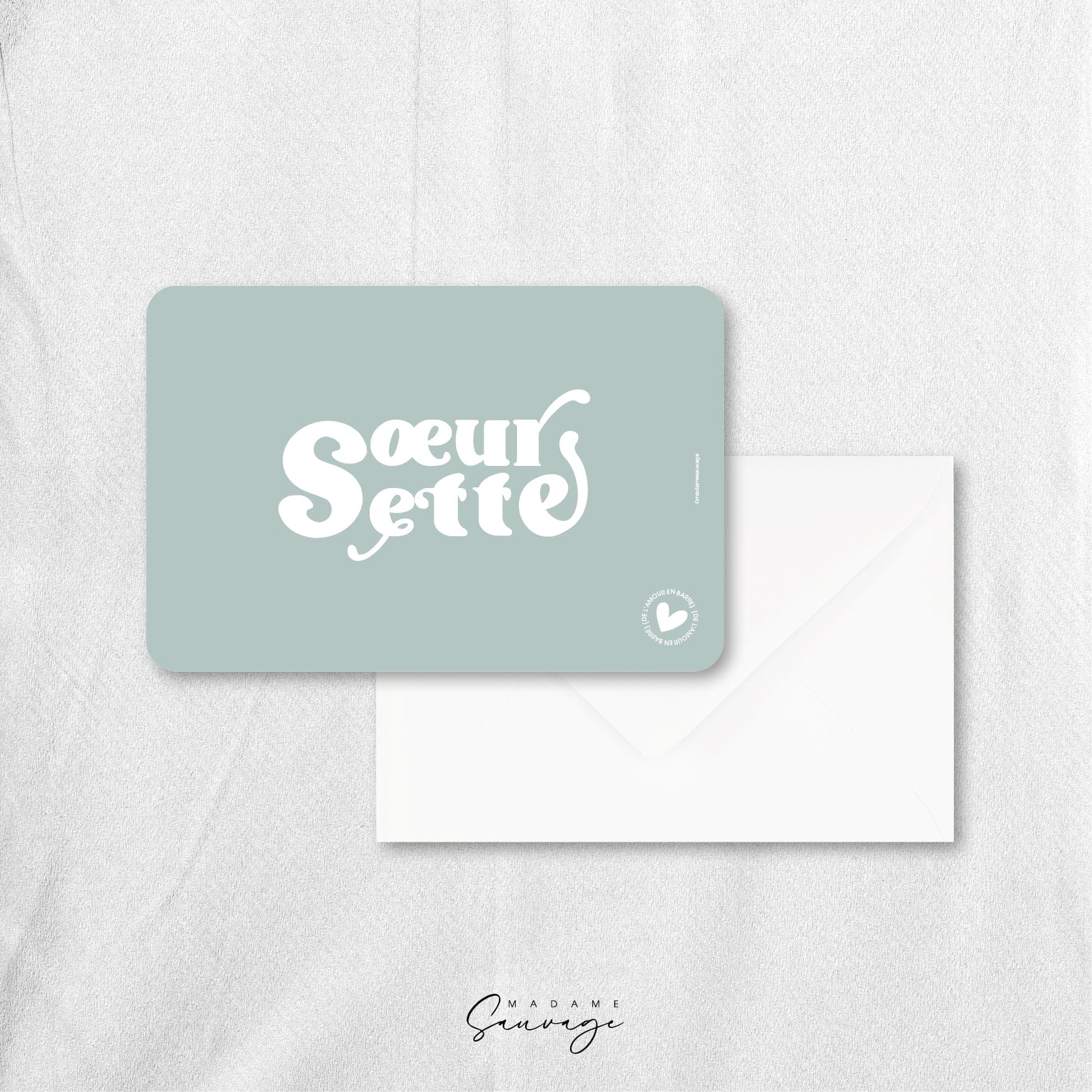 Carte "Soeurette" - Collection Amour En Barre
