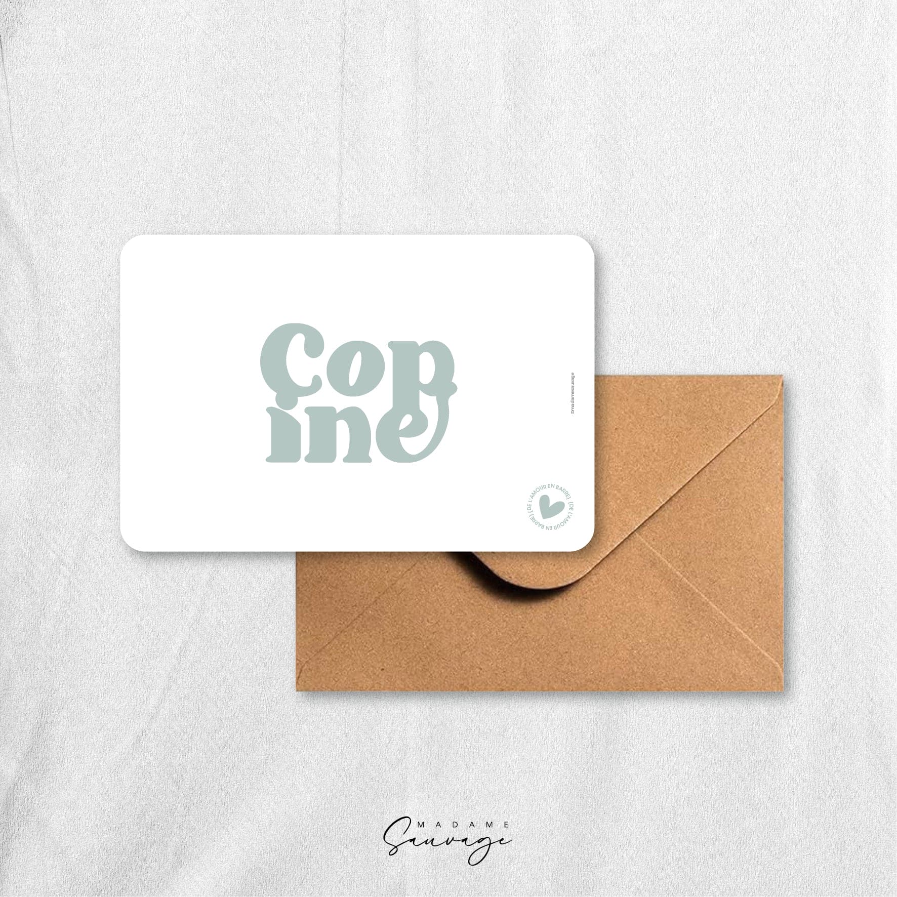 Carte "Copine" - Collection Amour En Barre