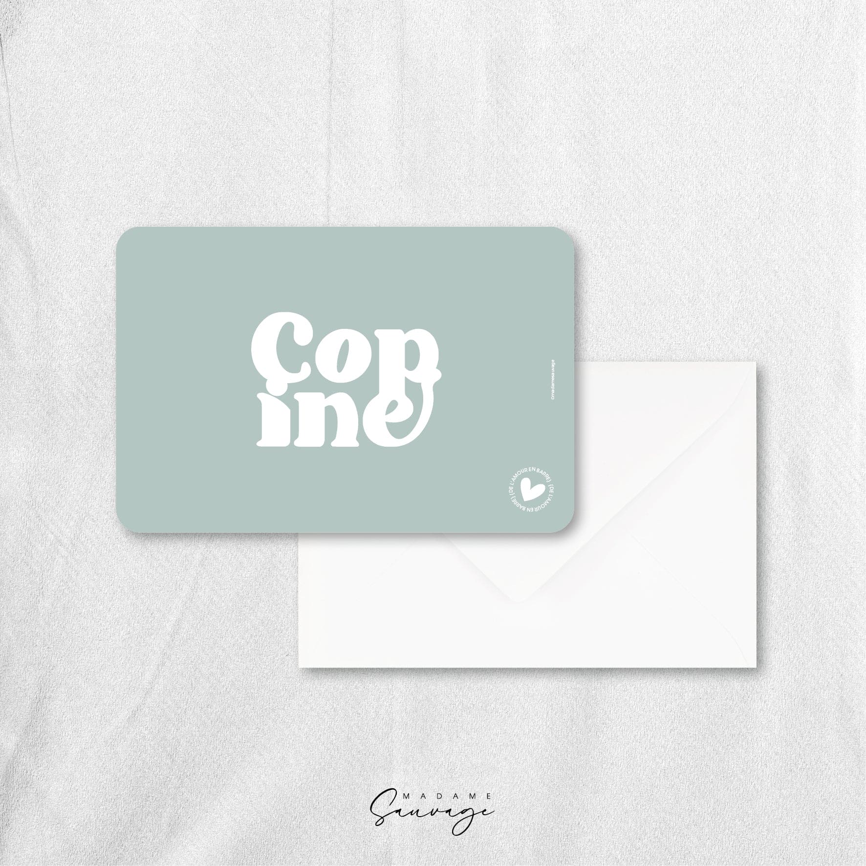 Carte "Copine" - Collection Amour En Barre