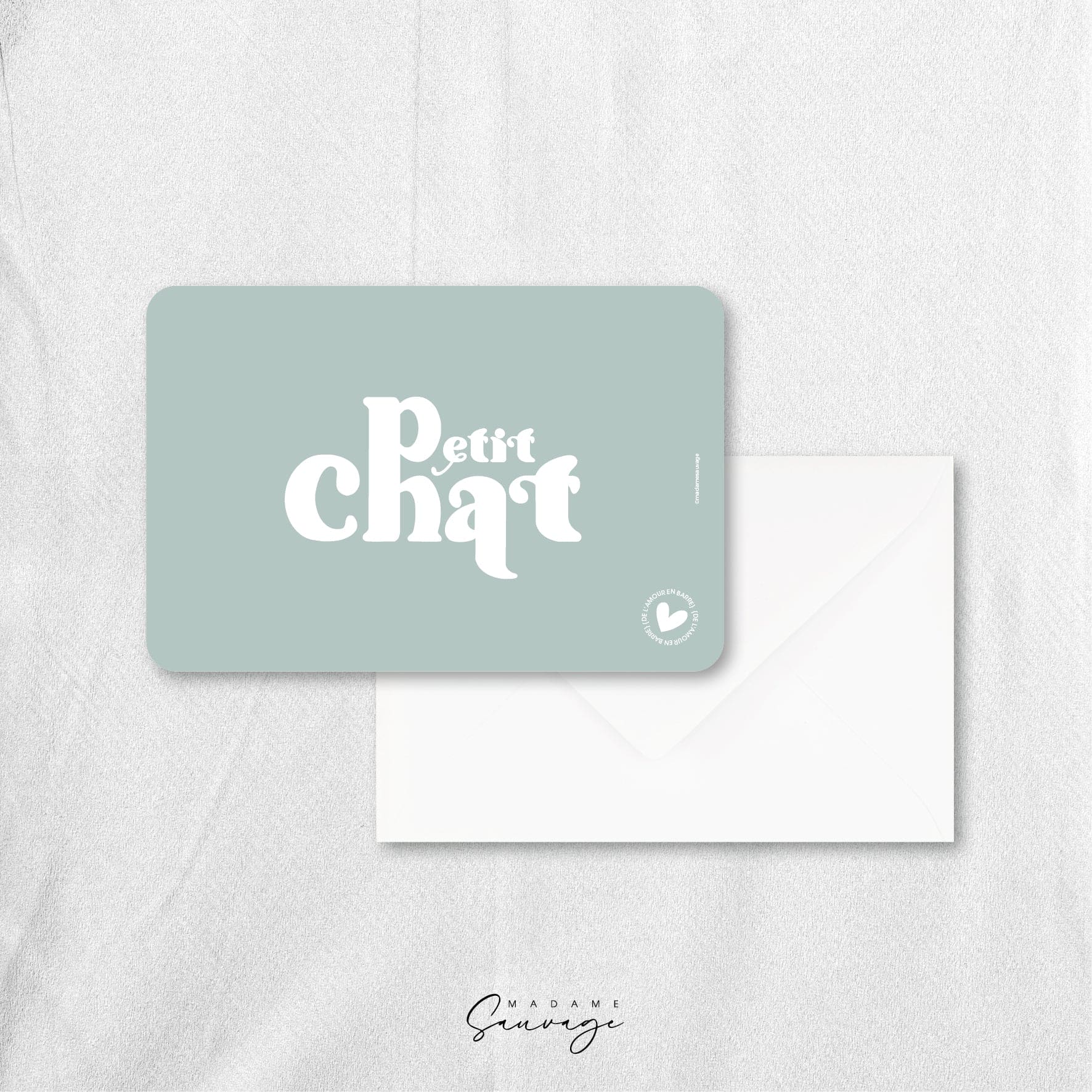 Carte "Petit Chat" - Collection Amour En Barre
