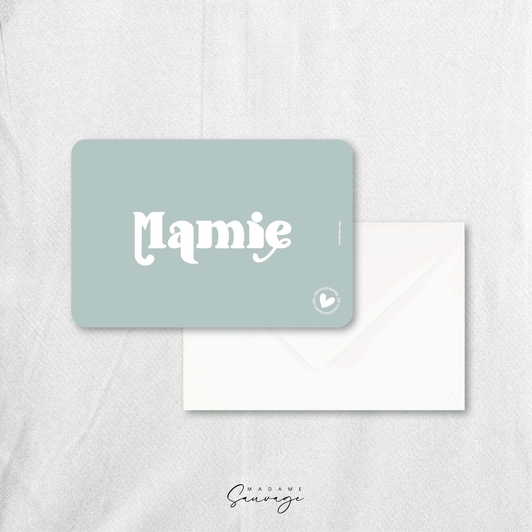 Carte "Mamie" - Collection Amour En Barre