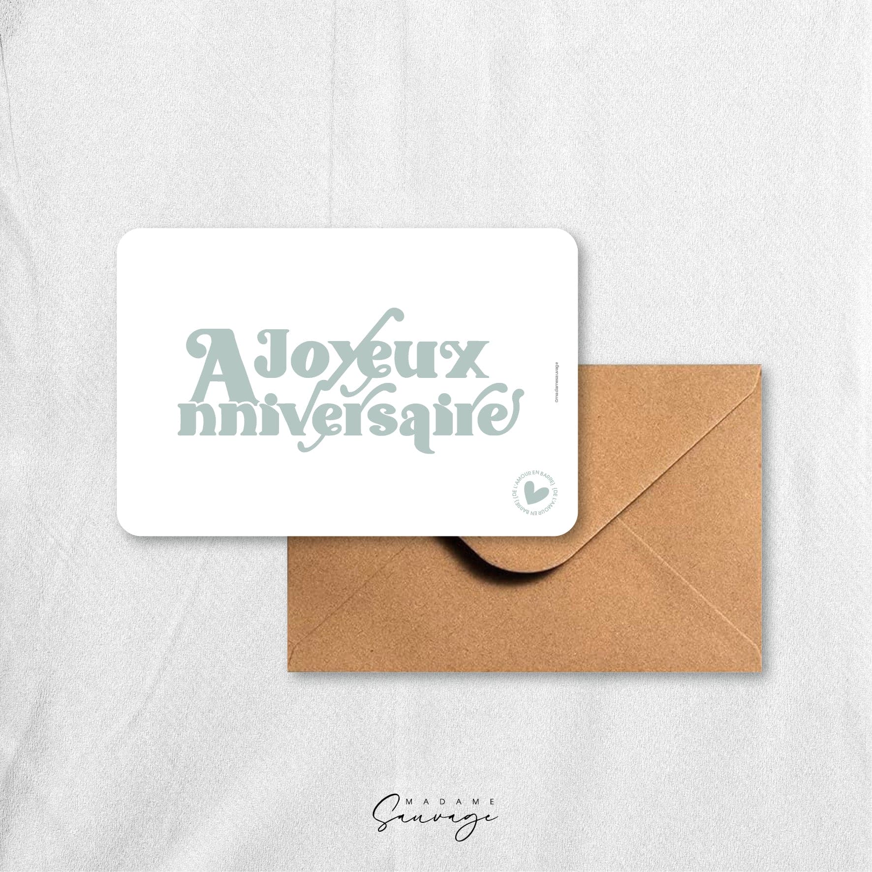 Carte "Joyeux Anniversaire" - Collection Amour En Barre