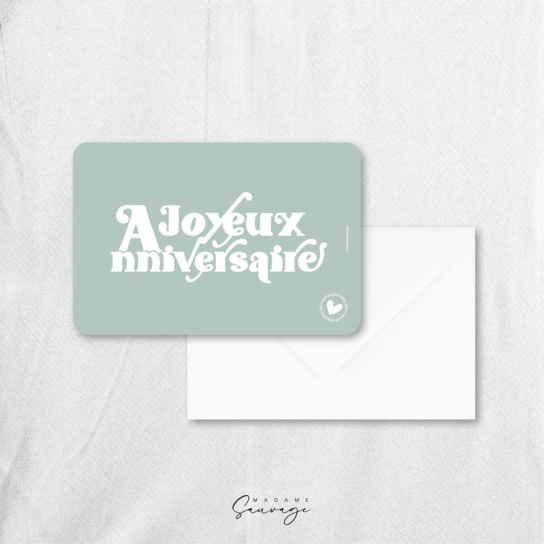 Carte "Joyeux Anniversaire" - Collection Amour En Barre