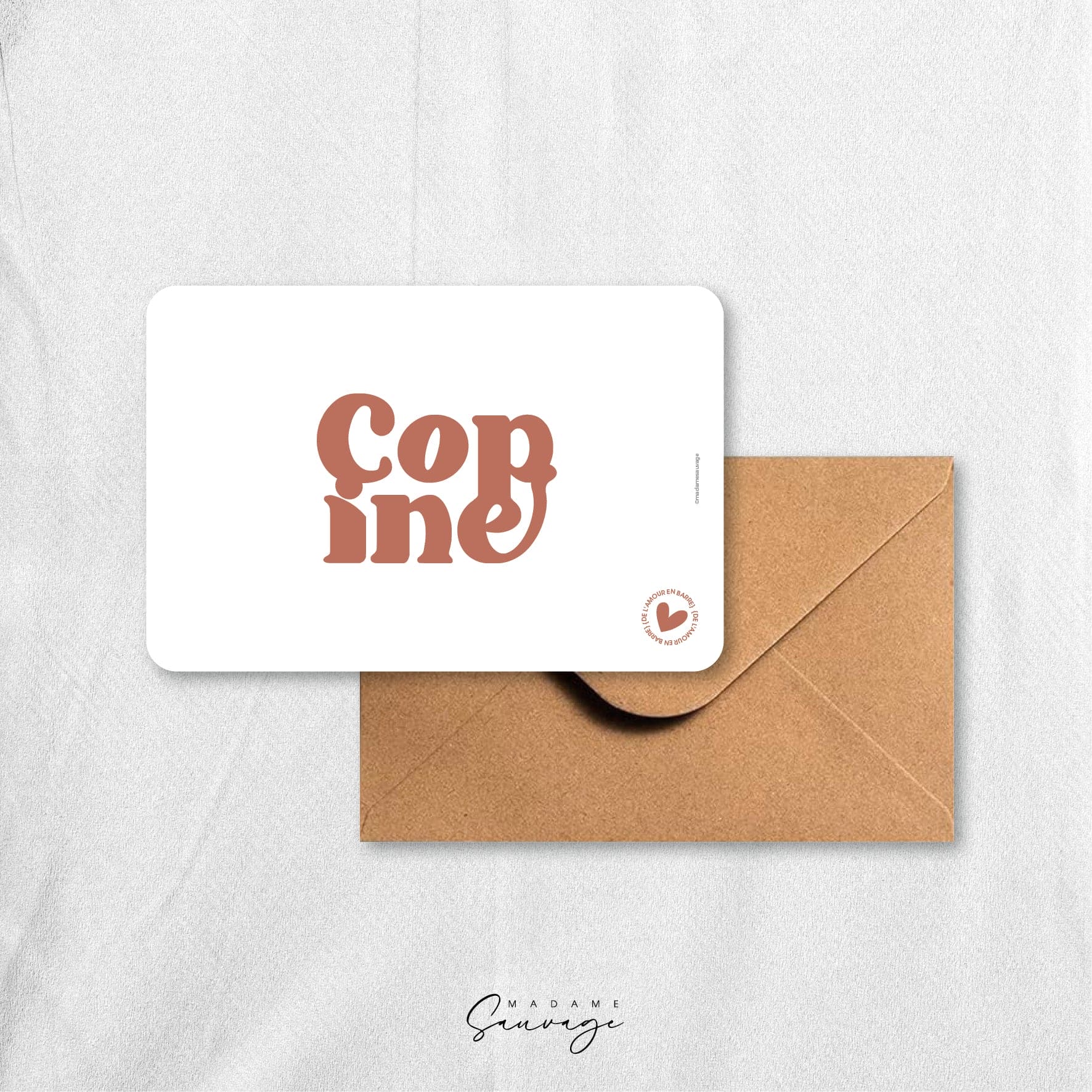 Carte "Copine" - Collection Amour En Barre
