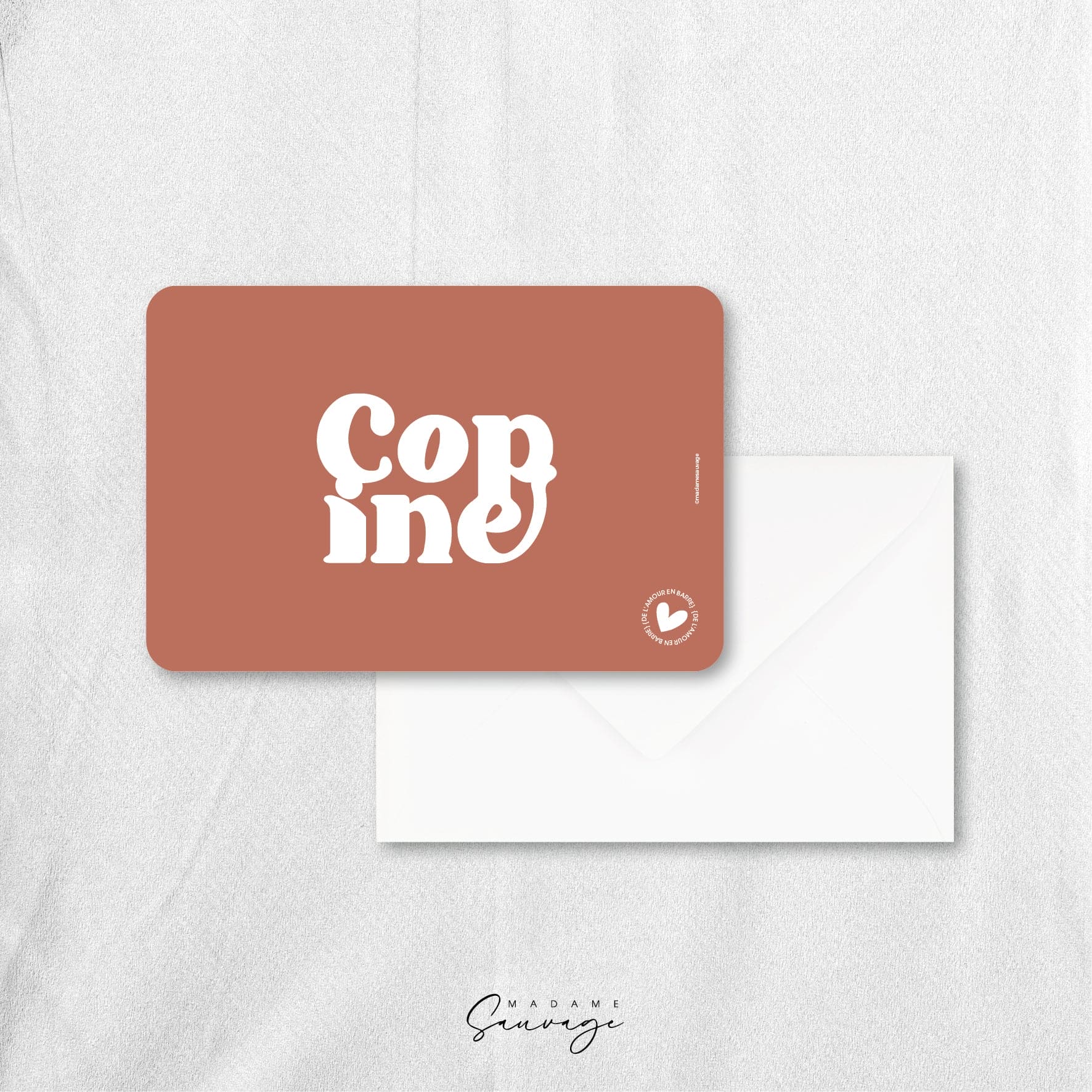 Carte "Copine" - Collection Amour En Barre