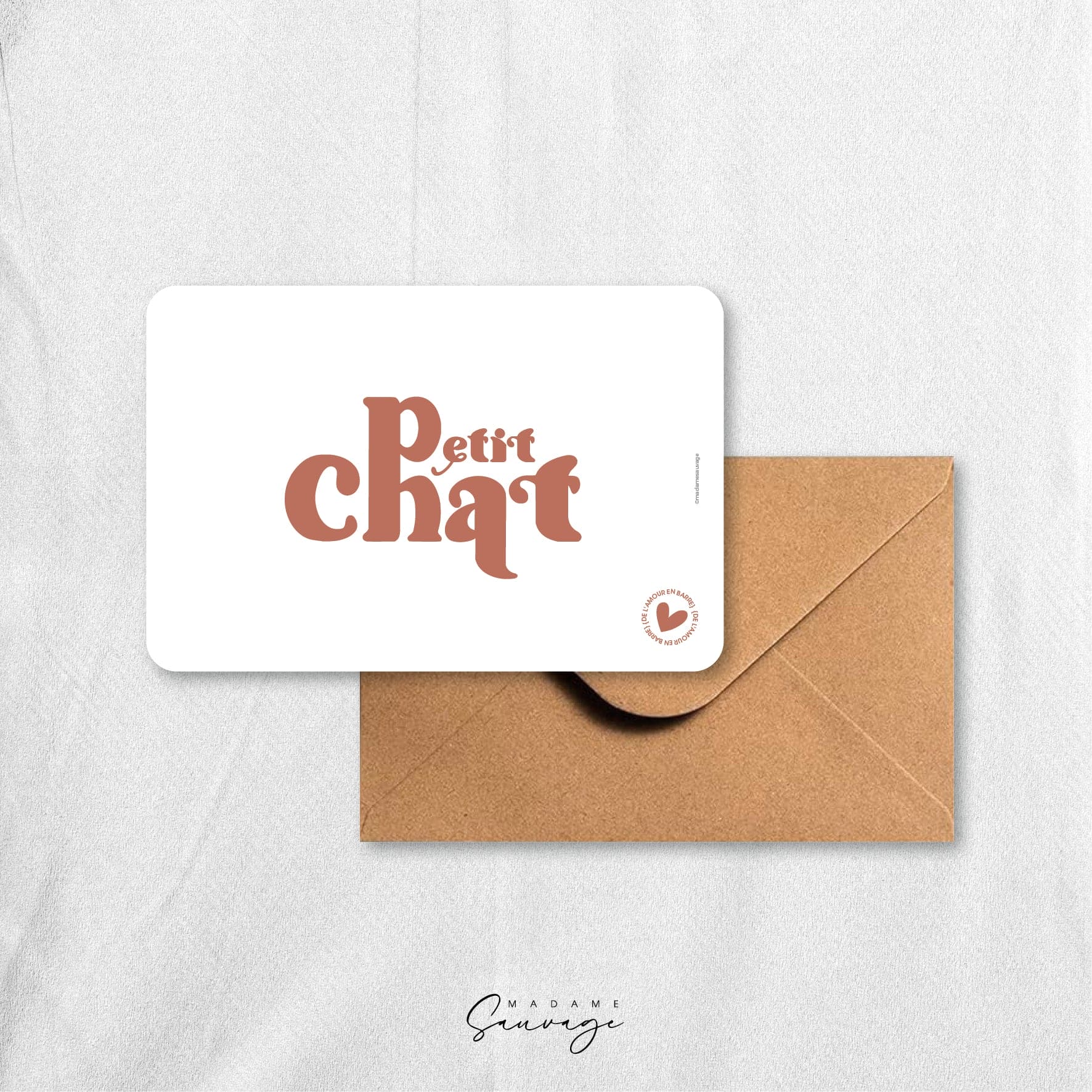 Carte "Petit Chat" - Collection Amour En Barre