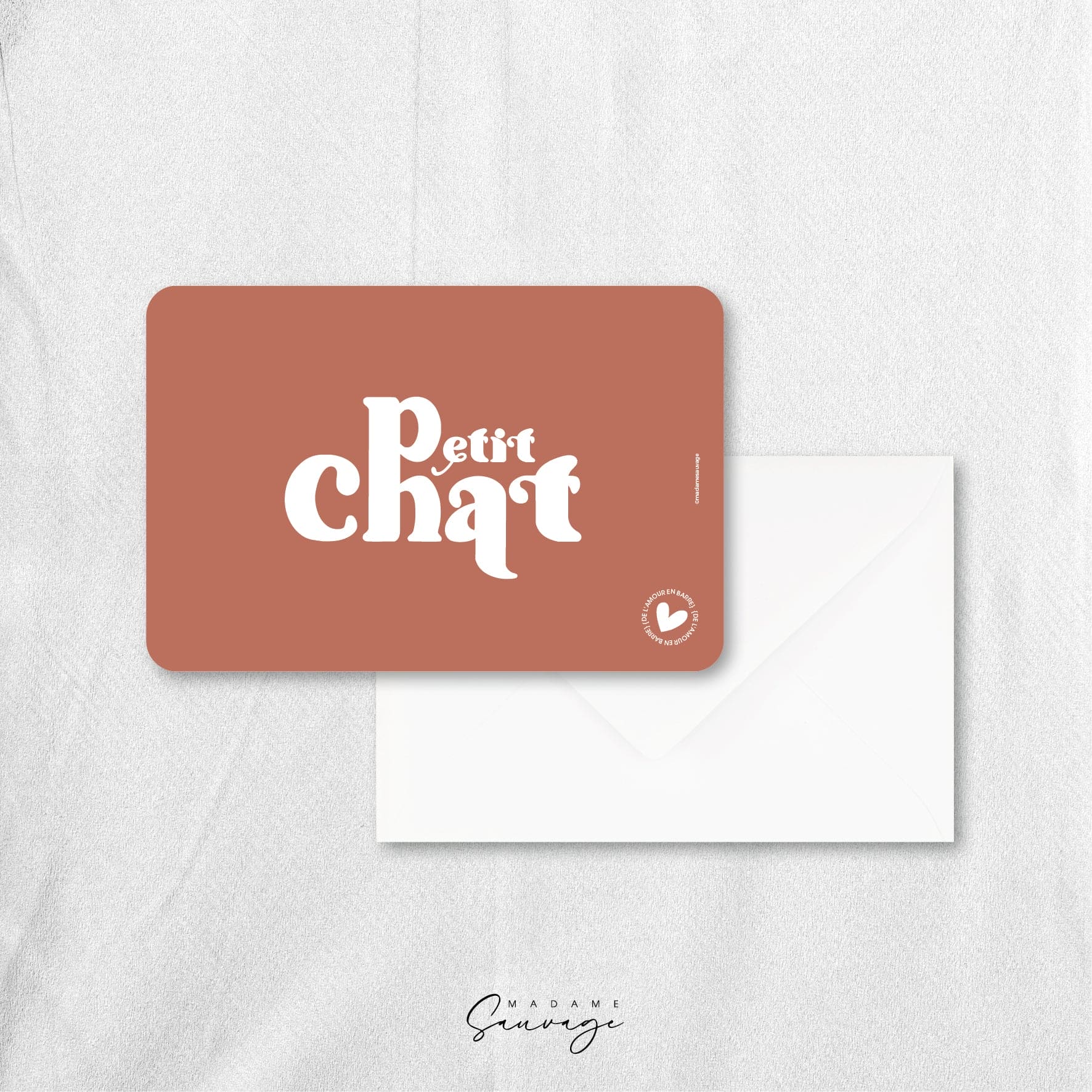 Carte "Petit Chat" - Collection Amour En Barre