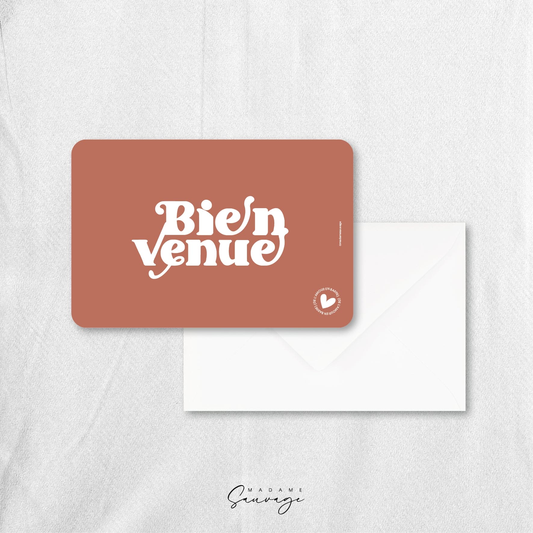 Carte "Bienvenue" - Collection Amour En Barre