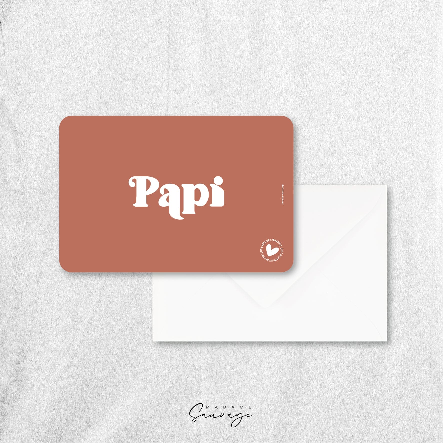 Carte "Papi" - Collection Amour En Barre