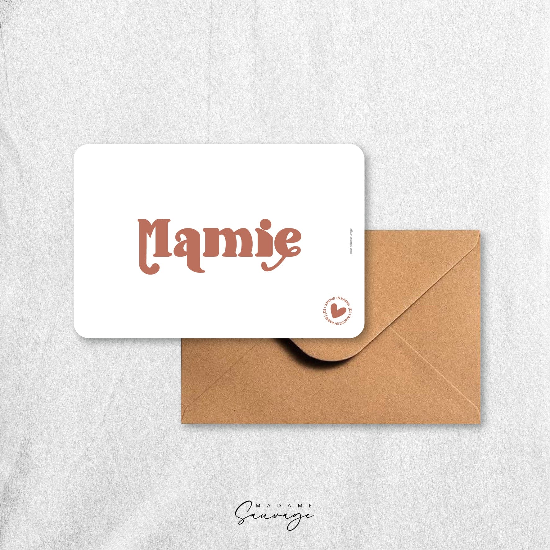 Carte "Mamie" - Collection Amour En Barre