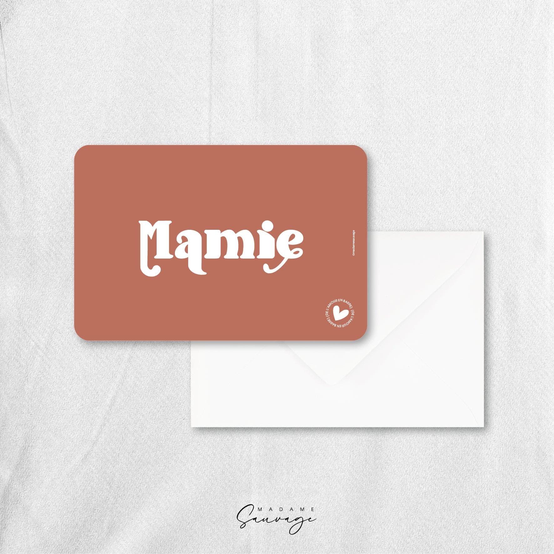 Carte "Mamie" - Collection Amour En Barre