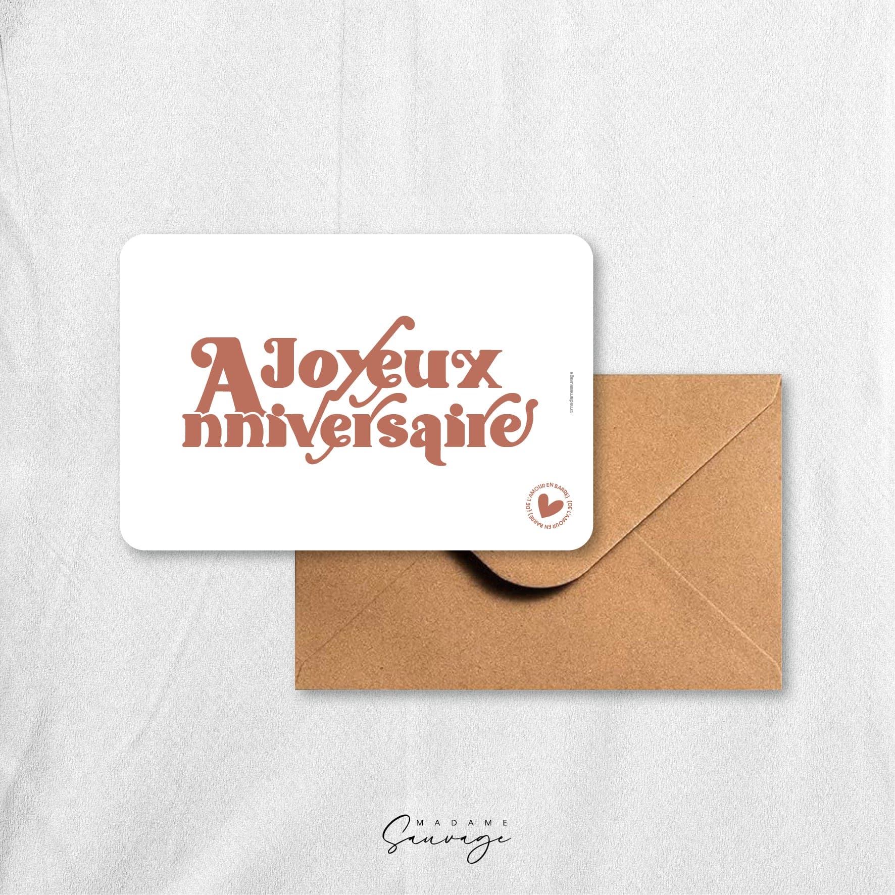 Carte "Joyeux Anniversaire" - Collection Amour En Barre