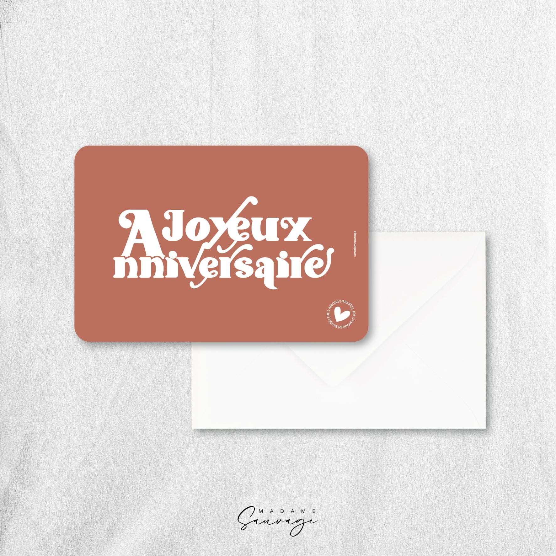 Carte "Joyeux Anniversaire" - Collection Amour En Barre