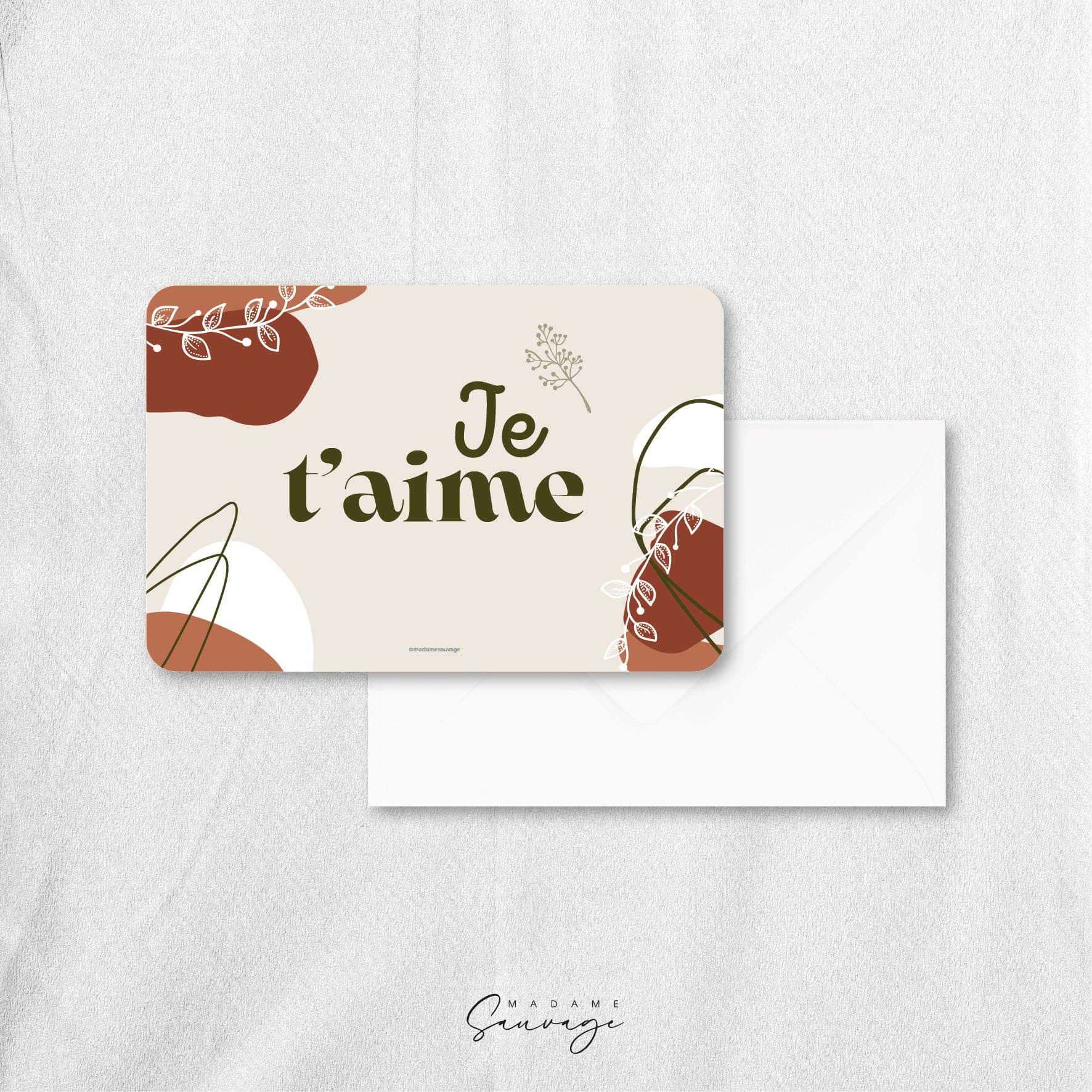Carte "Je t'aime" - Collection LittlePohem