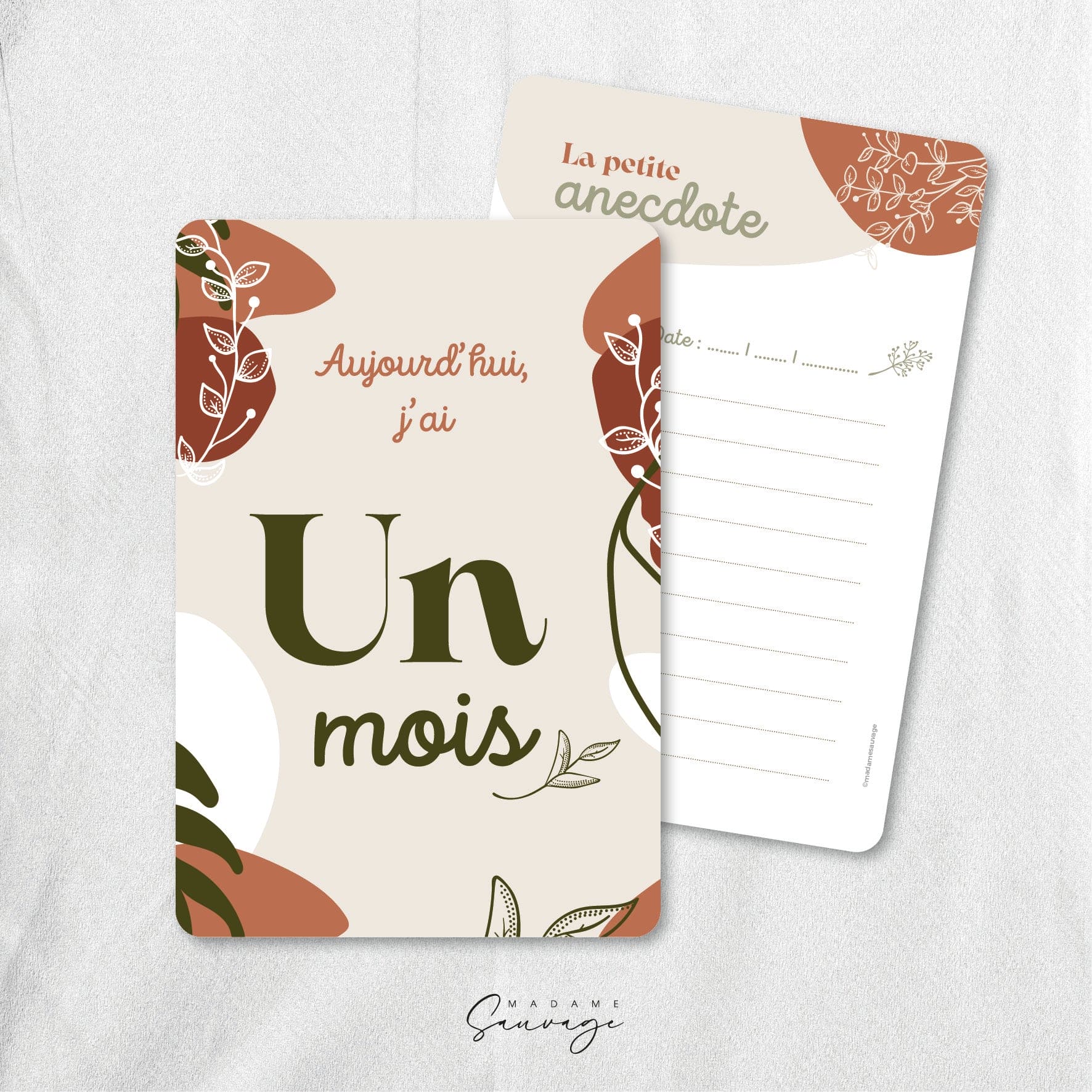 Cartes étapes bébé - LittlePohem