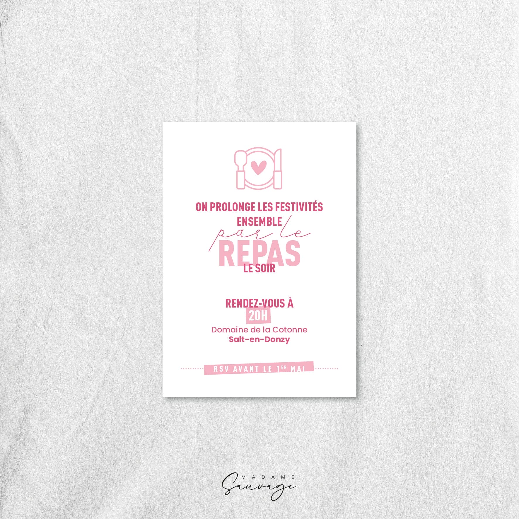 Carton repas de mariage - Get Ready