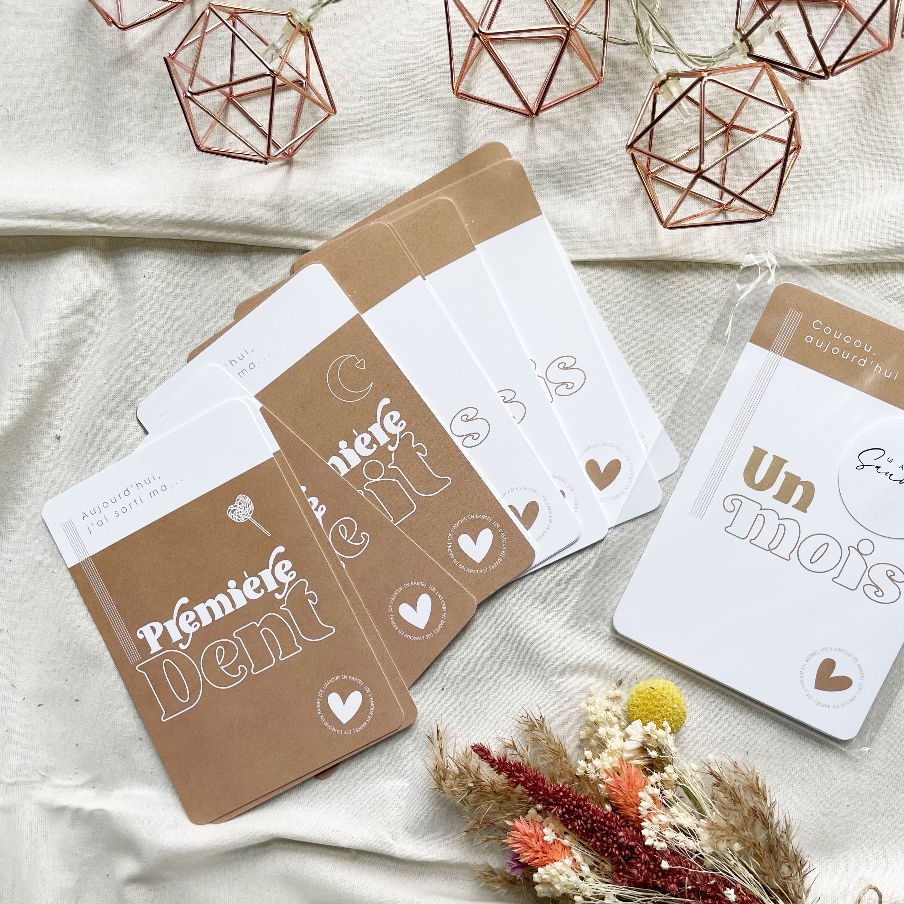 Cartes étapes bébé - Amour en Barre - Bling