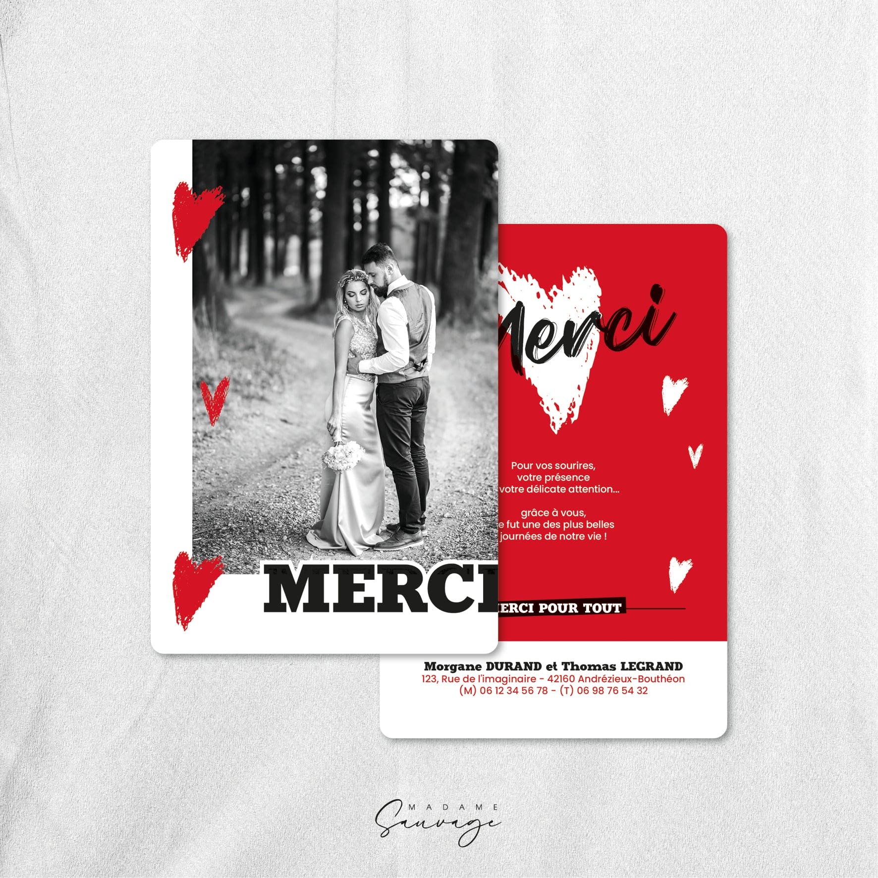 Remerciements de mariage - Love is all